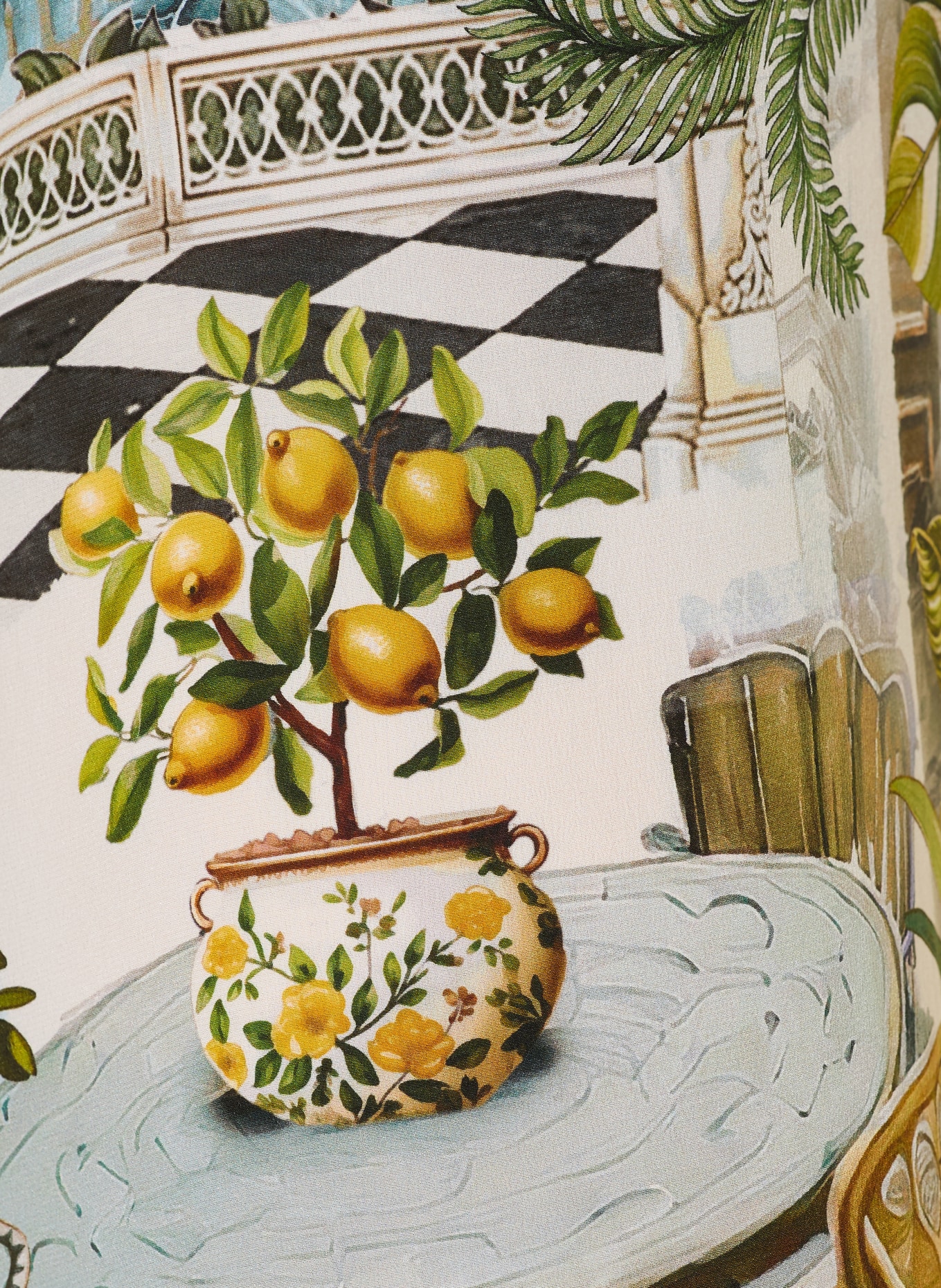 Princess GOES HOLLYWOOD Seidenkleid: GRÜN / HELLBRAUN / HELLBLAU