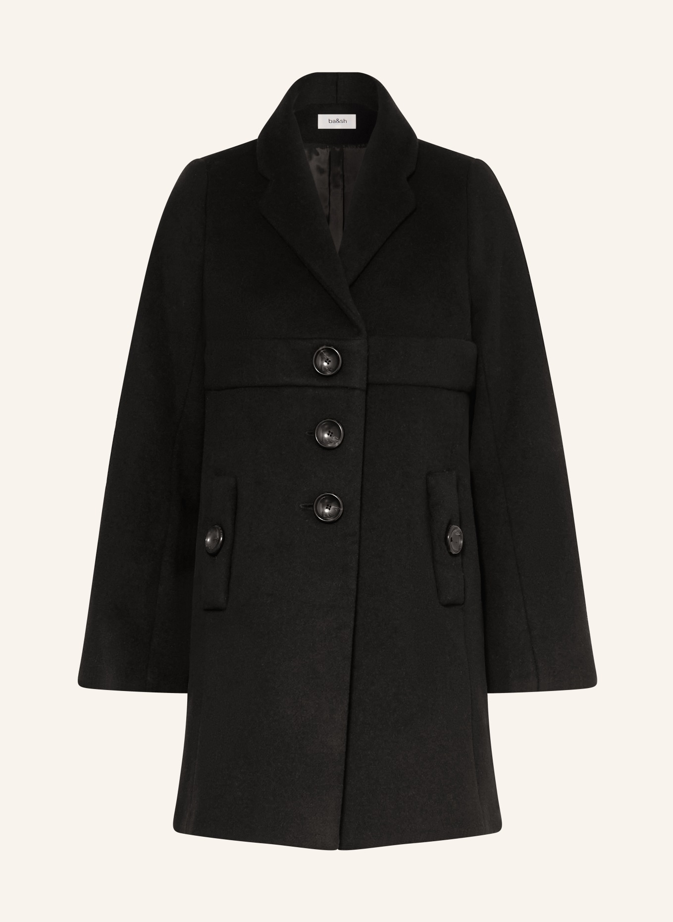 ba&sh Wollmantel THEA: SCHWARZ