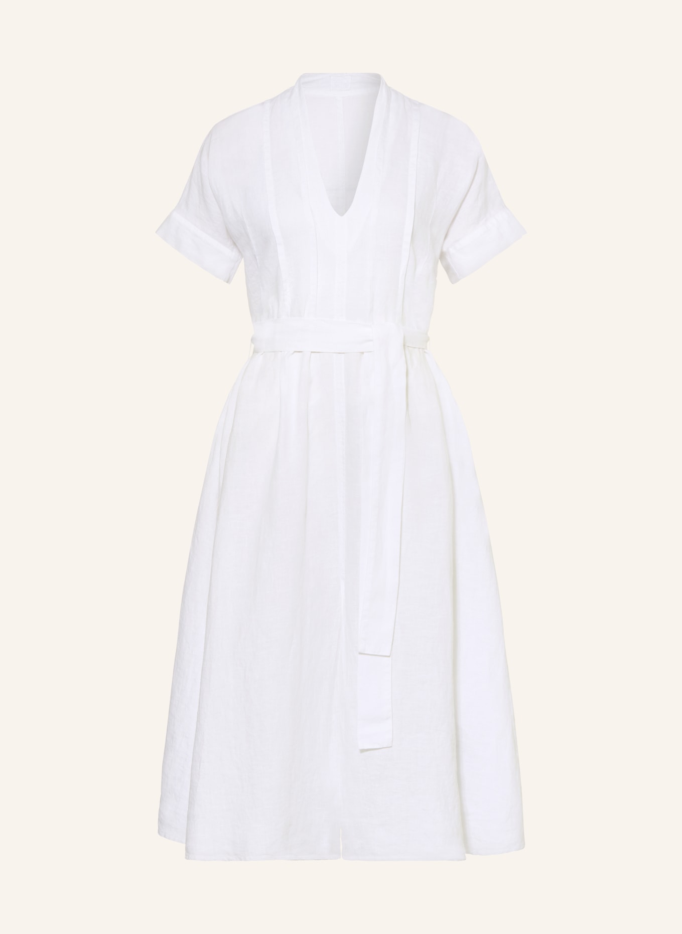 120%lino Strandkleid: WEISS