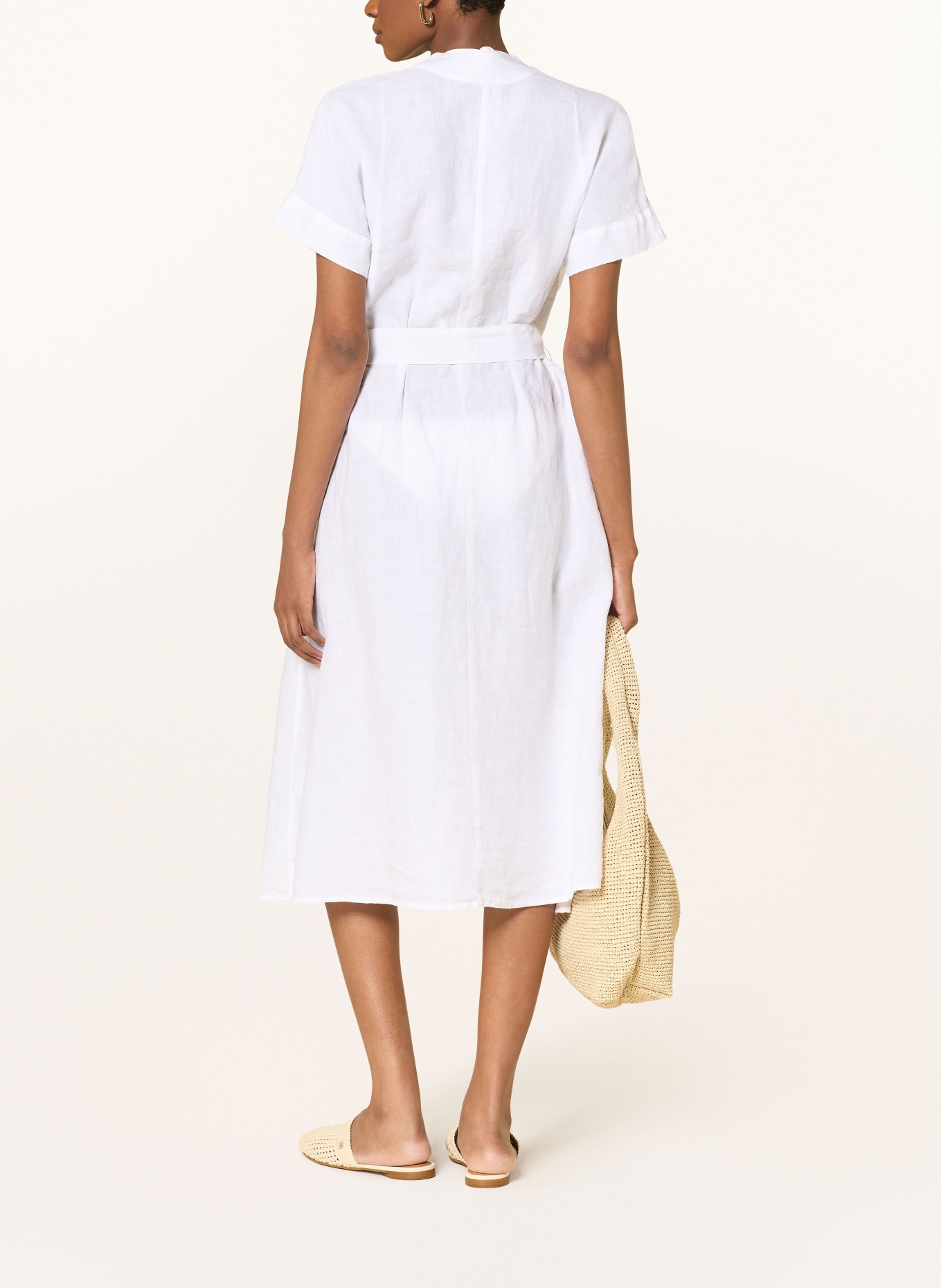 120%lino Strandkleid: WEISS