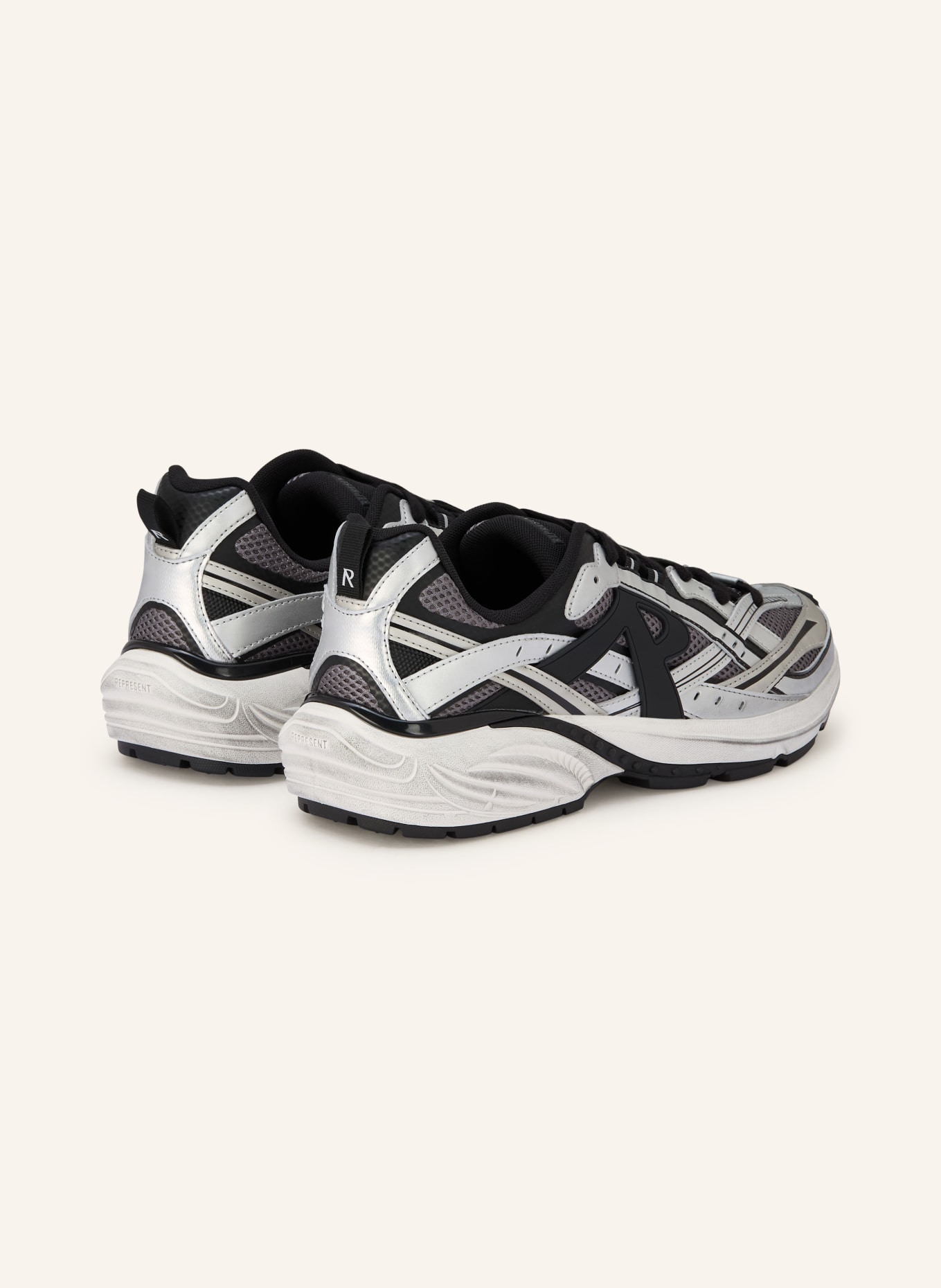 REPRESENT Buty sportowe STORM RUNNER: SREBRNY / CZARNY
