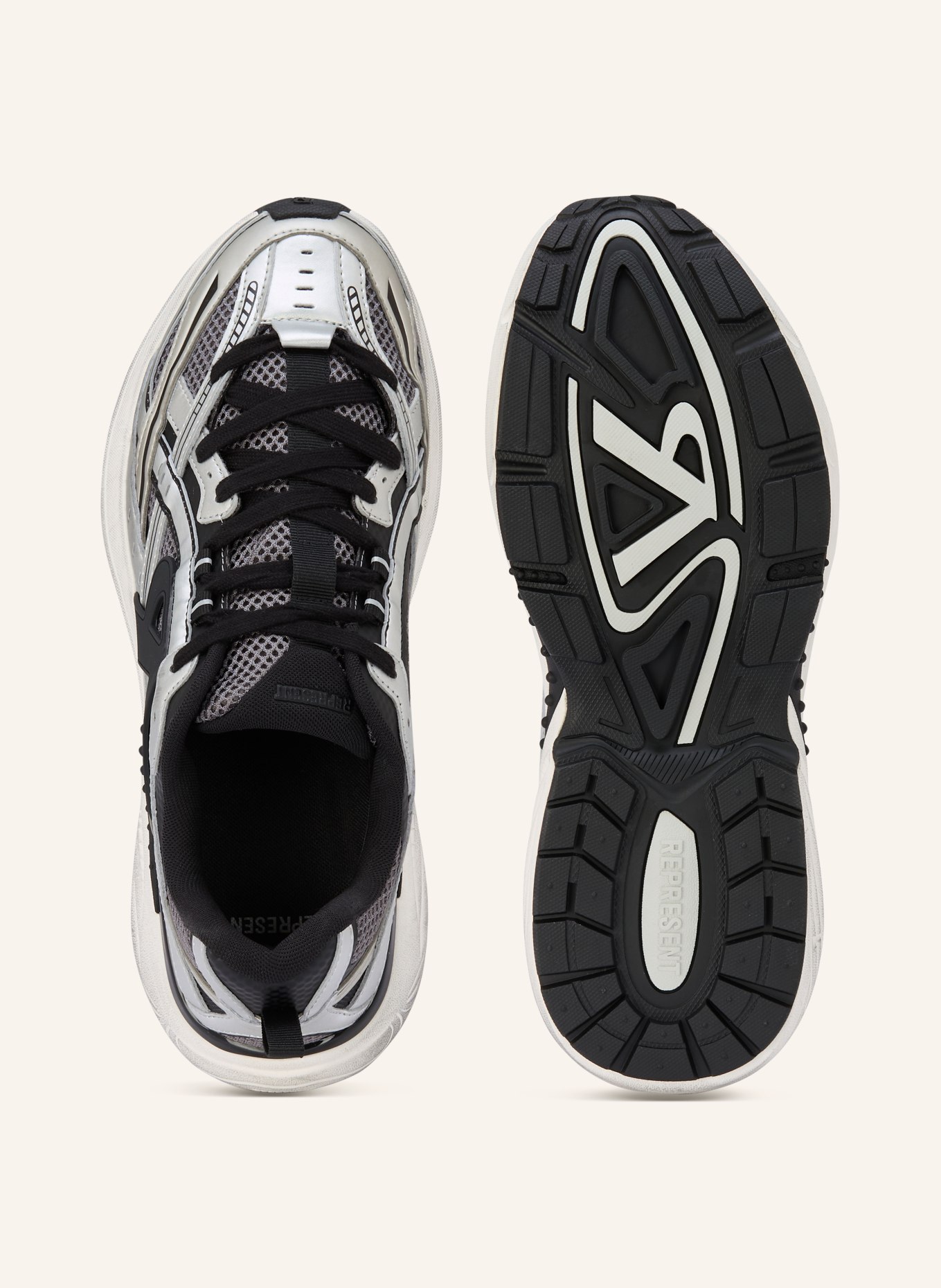 REPRESENT Buty sportowe STORM RUNNER: SREBRNY / CZARNY