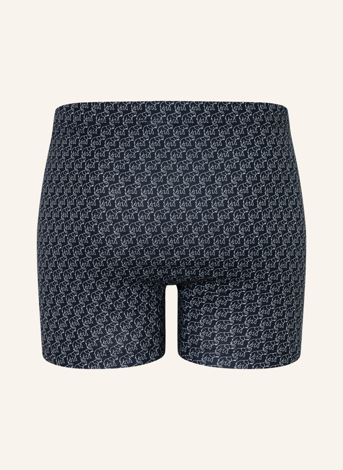 mey Boxer shorts series ELEPHANT WALK: DARK BLUE / WHITE