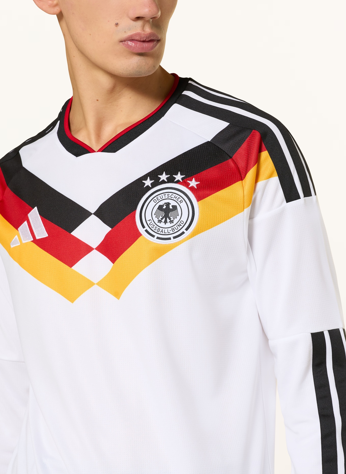 adidas Koszulka domowa NIEMCY 26 AUTHENTIC: BIAŁY / CZERWONY / CZARNY