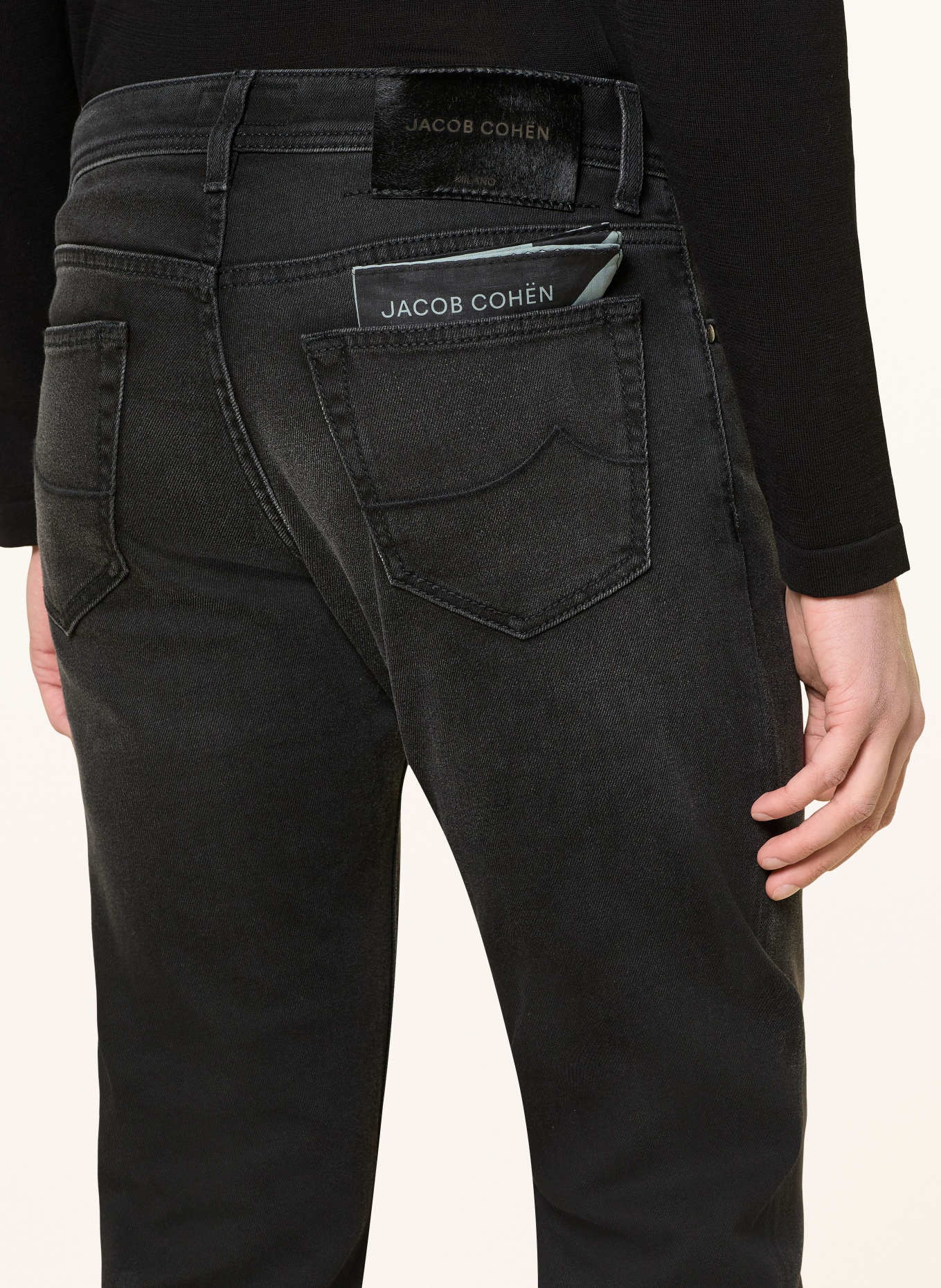 JACOB COHEN Džíny BARD Slim Fit: 500D DARK BLACK