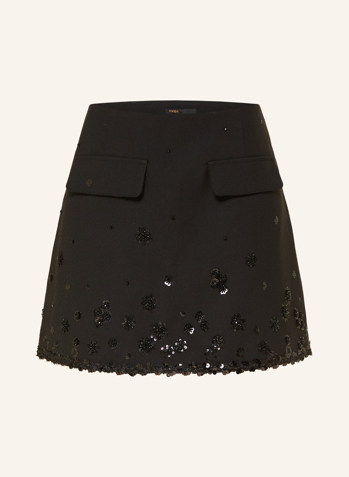 maje Spódniczka z cekinami: CZARNY