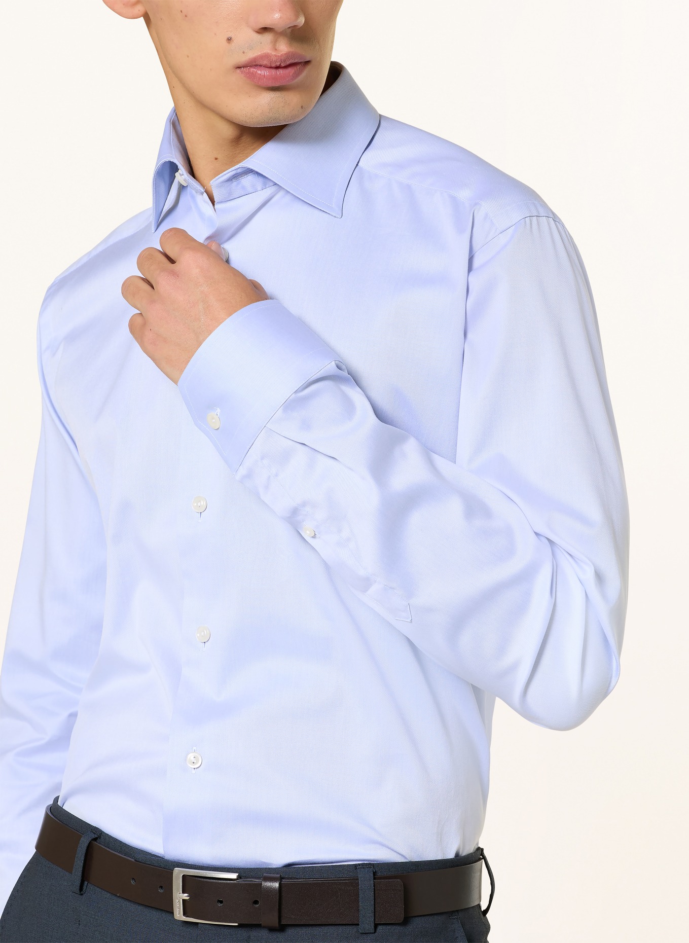 ETON Shaped Fit Shirt: LIGHT BLUE
