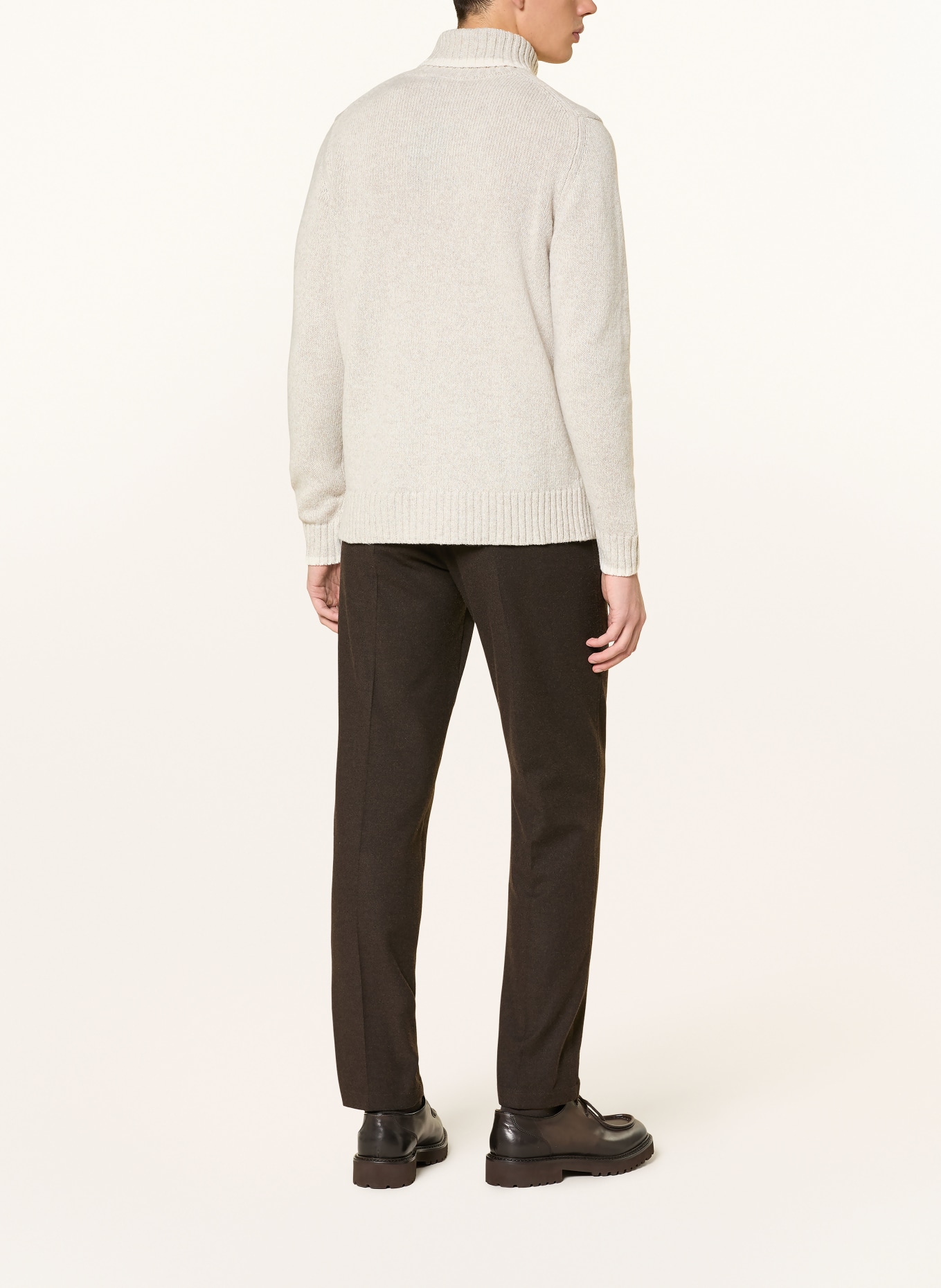 MAERZ MUENCHEN turtleneck sweater: LIGHT BROWN