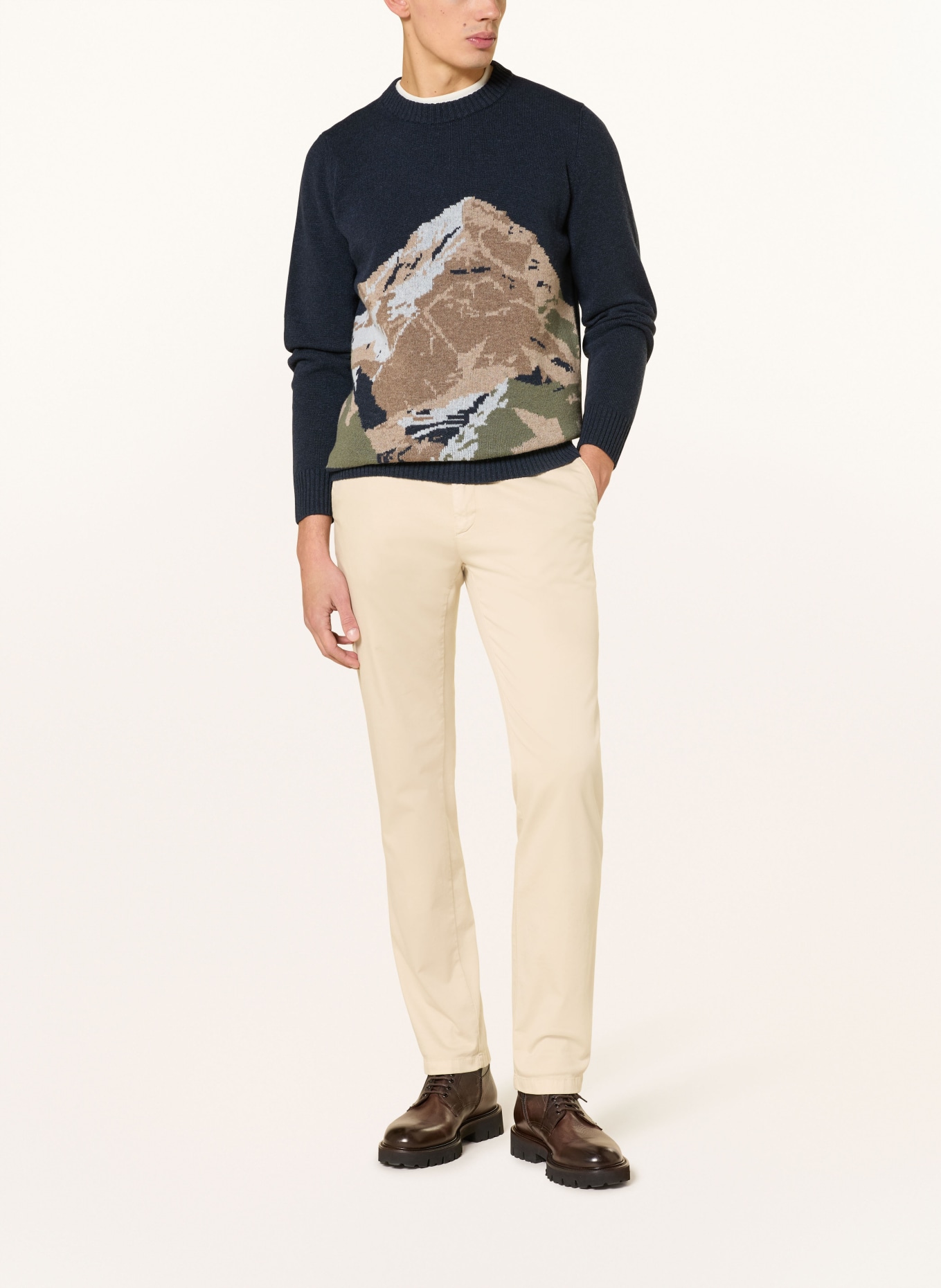 MAERZ MUENCHEN sweater: DARK BLUE