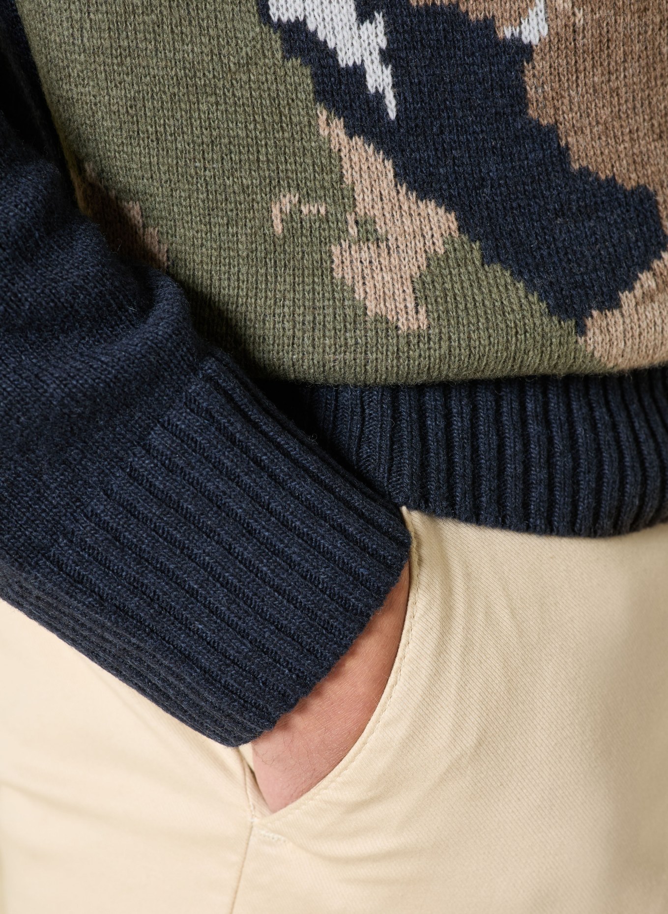 MAERZ MUENCHEN sweater: DARK BLUE