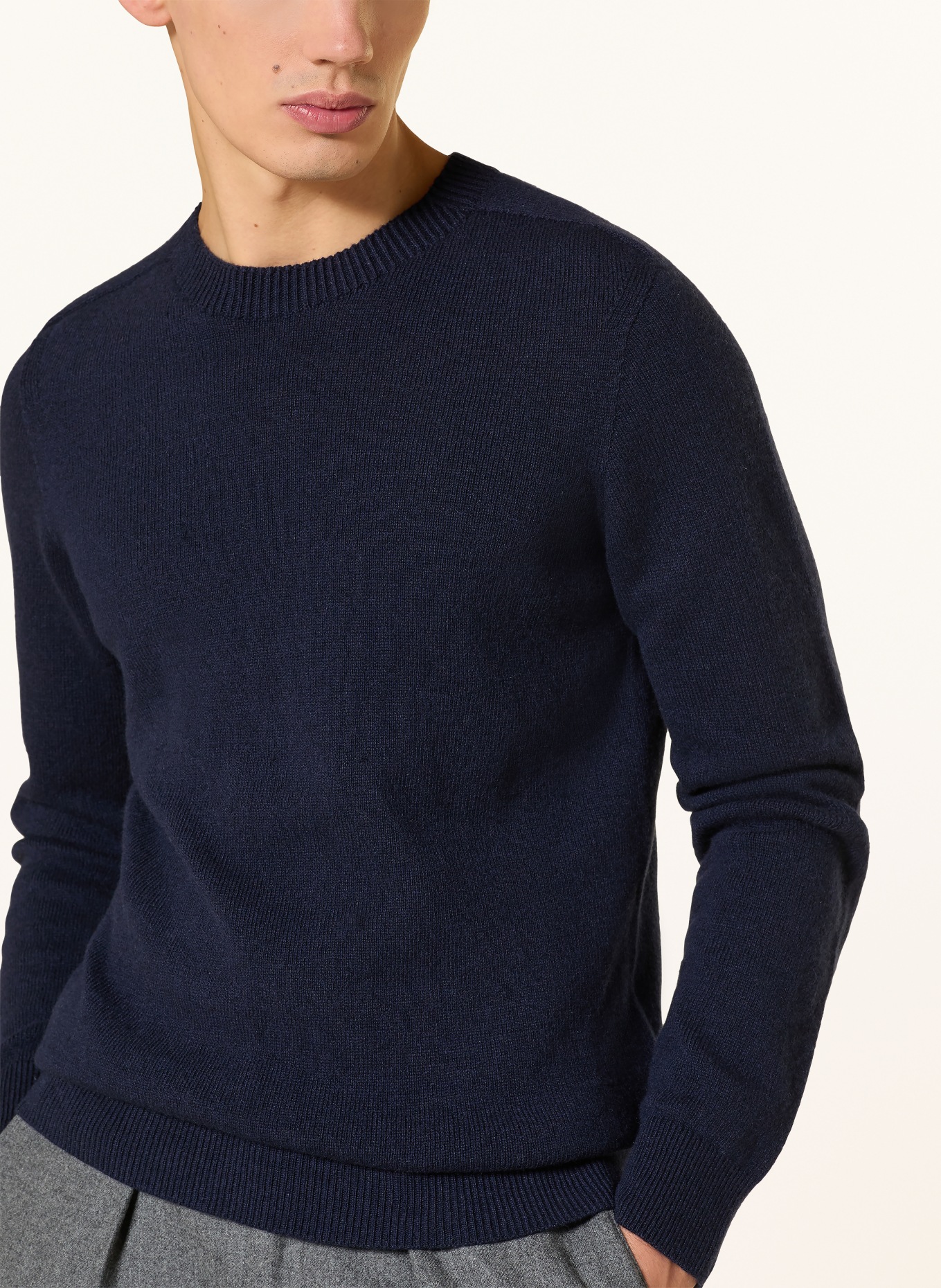 MAERZ MUENCHEN Pullover mit Cashmere: DUNKELBLAU