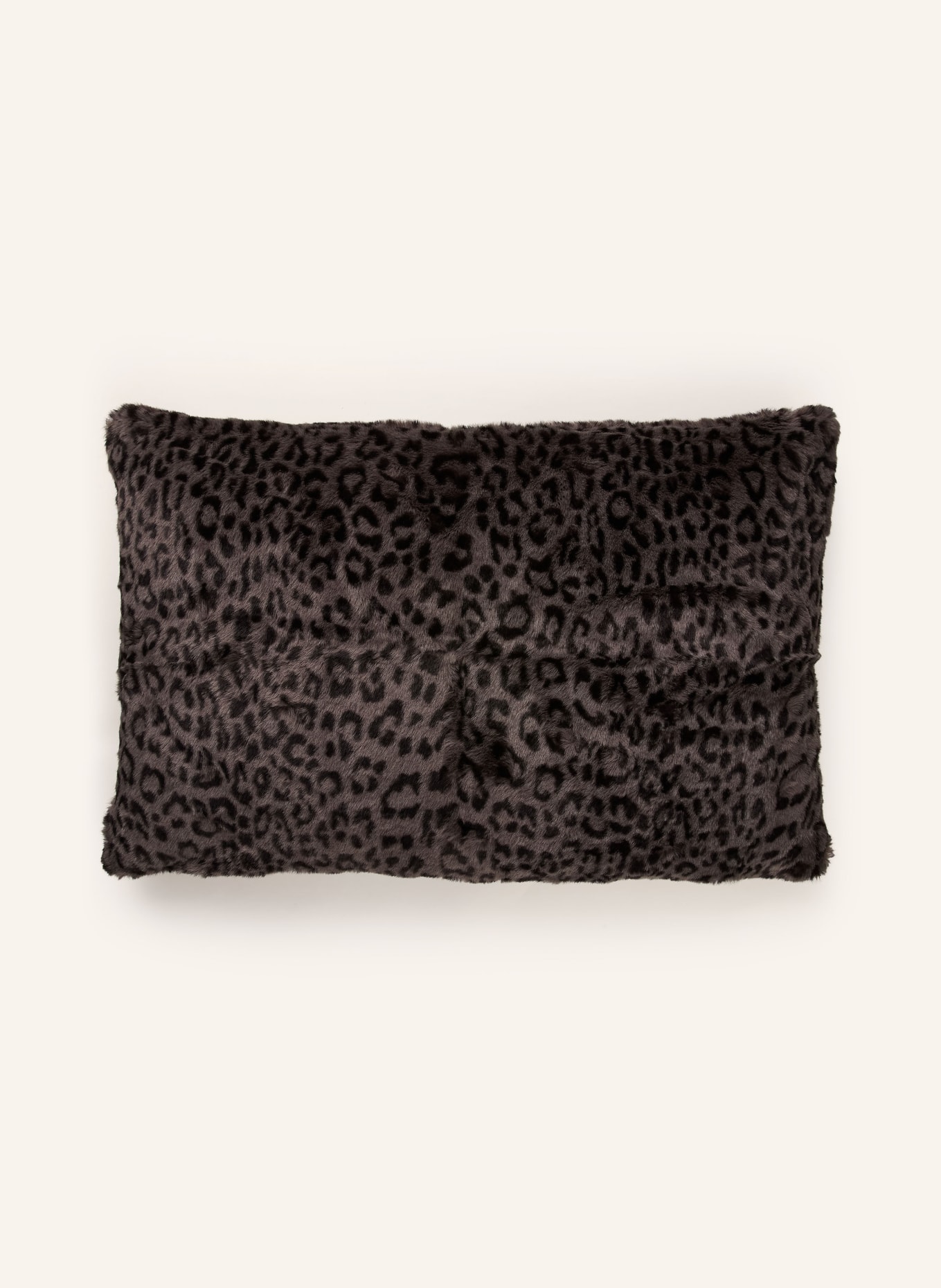 JOOP! Dekorativní potah na polštář z umělé kožešiny J!LEONESSE: TMAVĚ ŠEDÁ / ČERNÁ