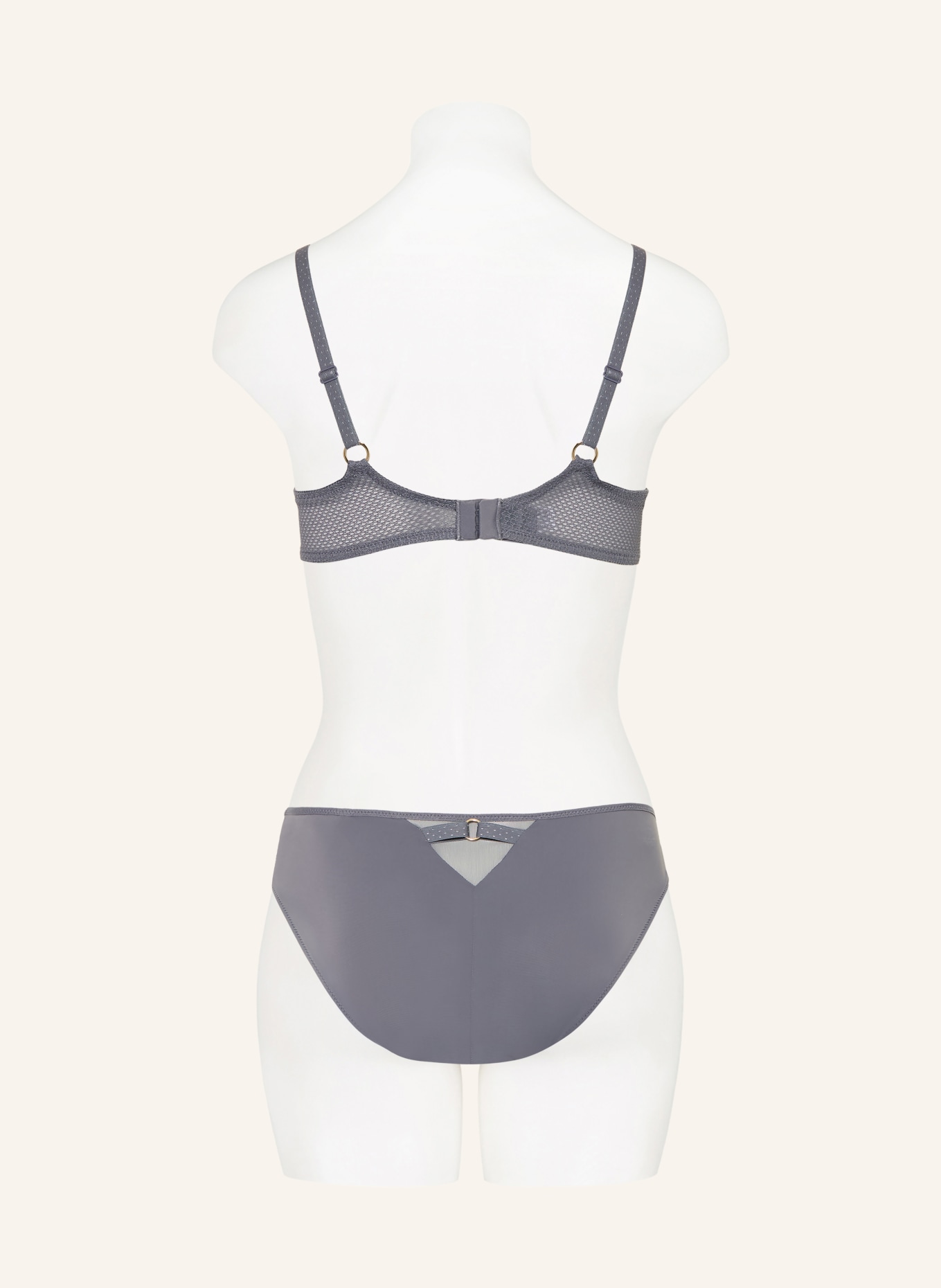 CHANTELLE FLEURS briefs with glitter thread: GRAY