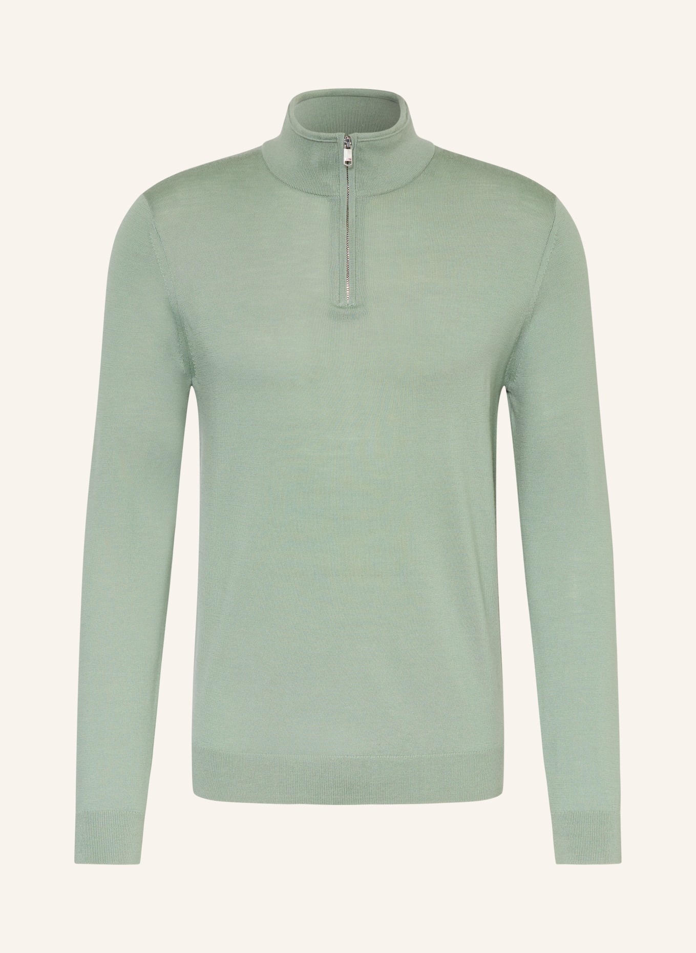 REISS BLACKHALL merino wool sweater: LIGHT GREEN