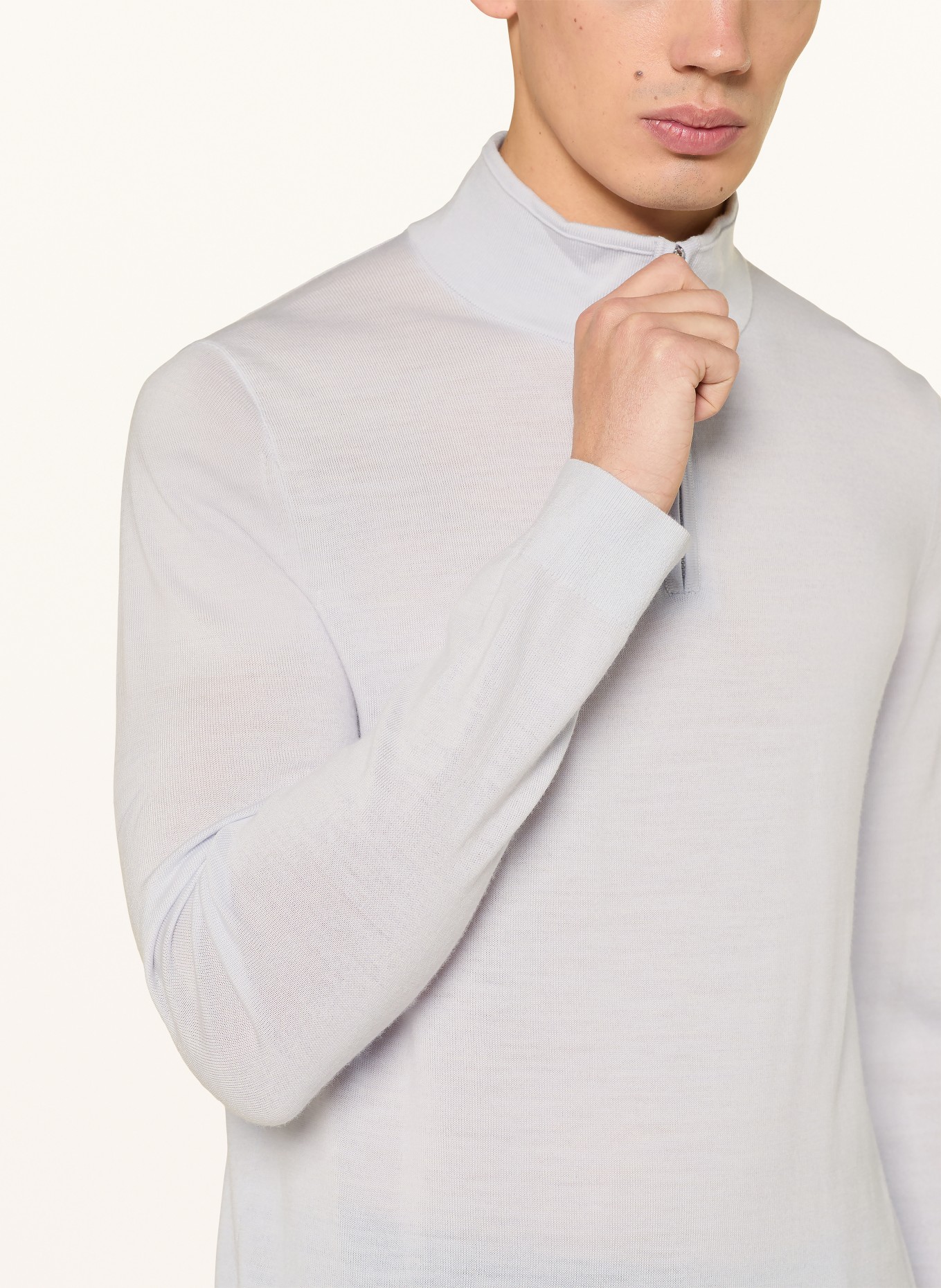 REISS Troyer BLACKHALL aus Merinowolle: BLAUGRAU