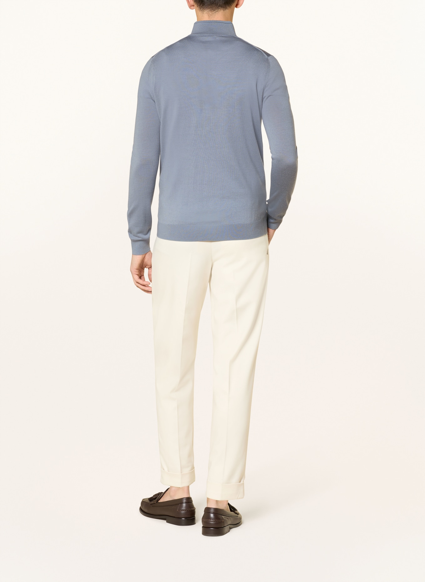 REISS BLACKHALL merino wool sweater: BLUE GRAY