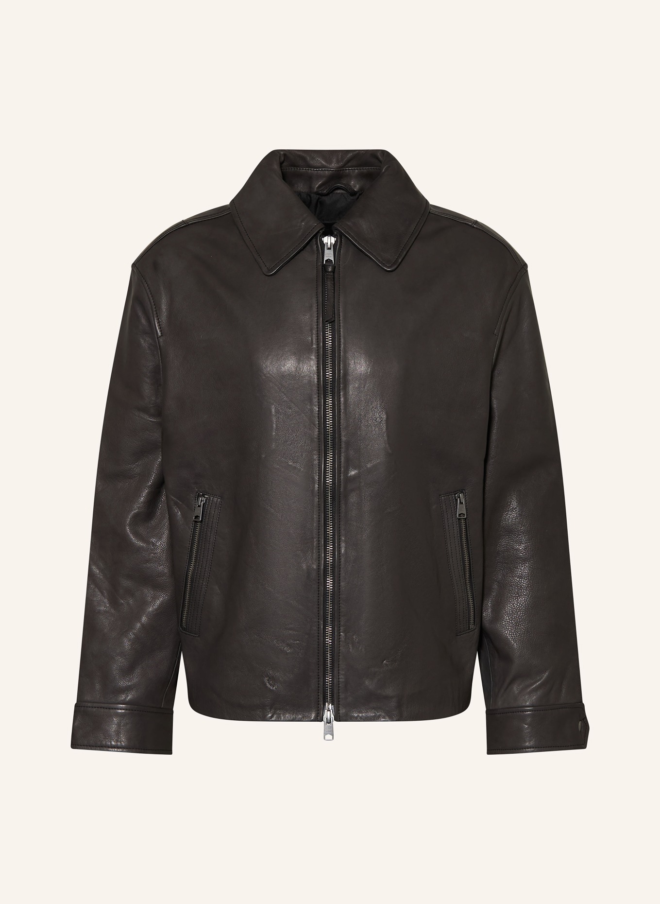ALLSAINTS Lederjacke GARRISON: SCHWARZ