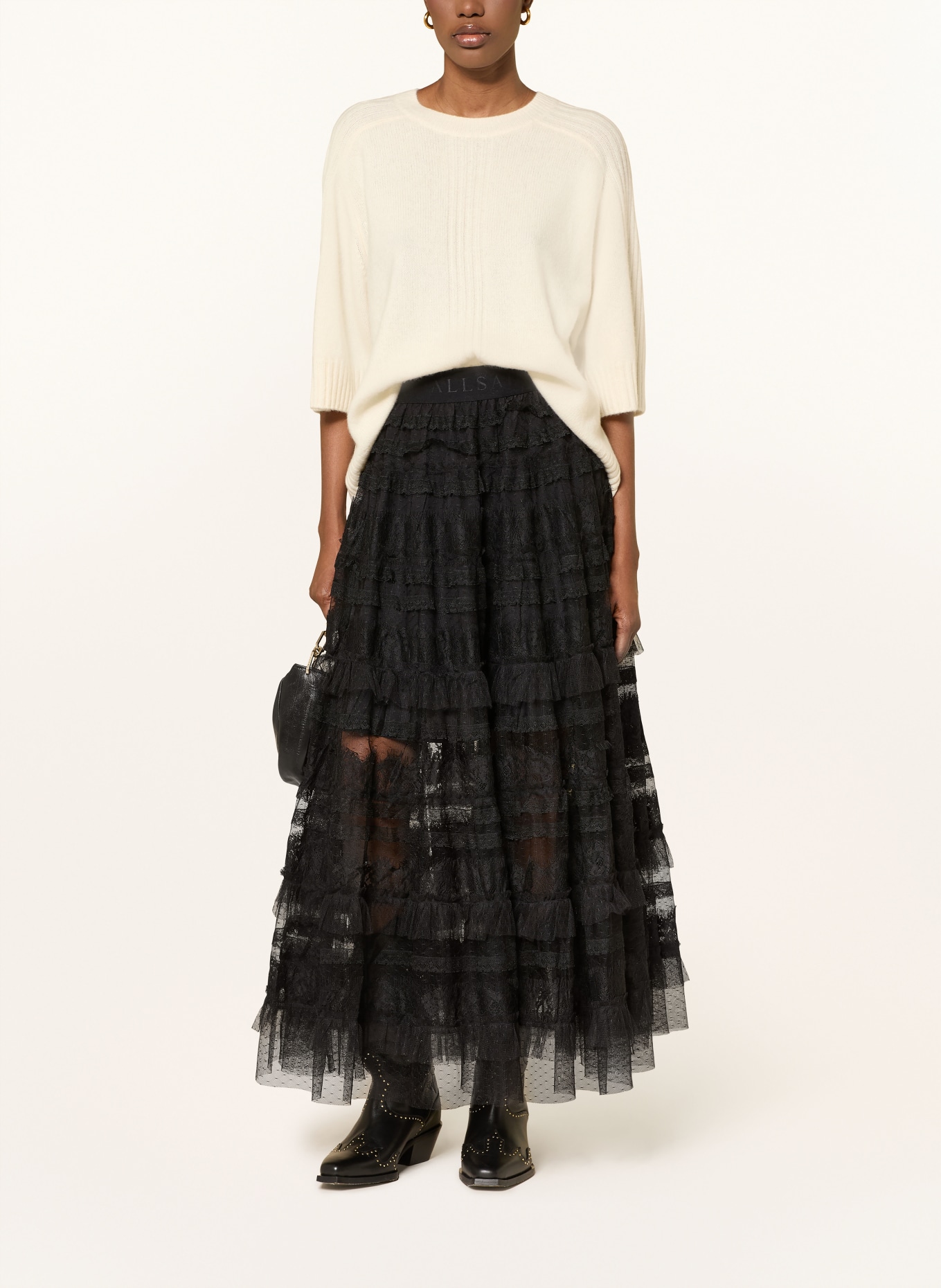 ALLSAINTS Pull en cachemire NIX: ÉCRU