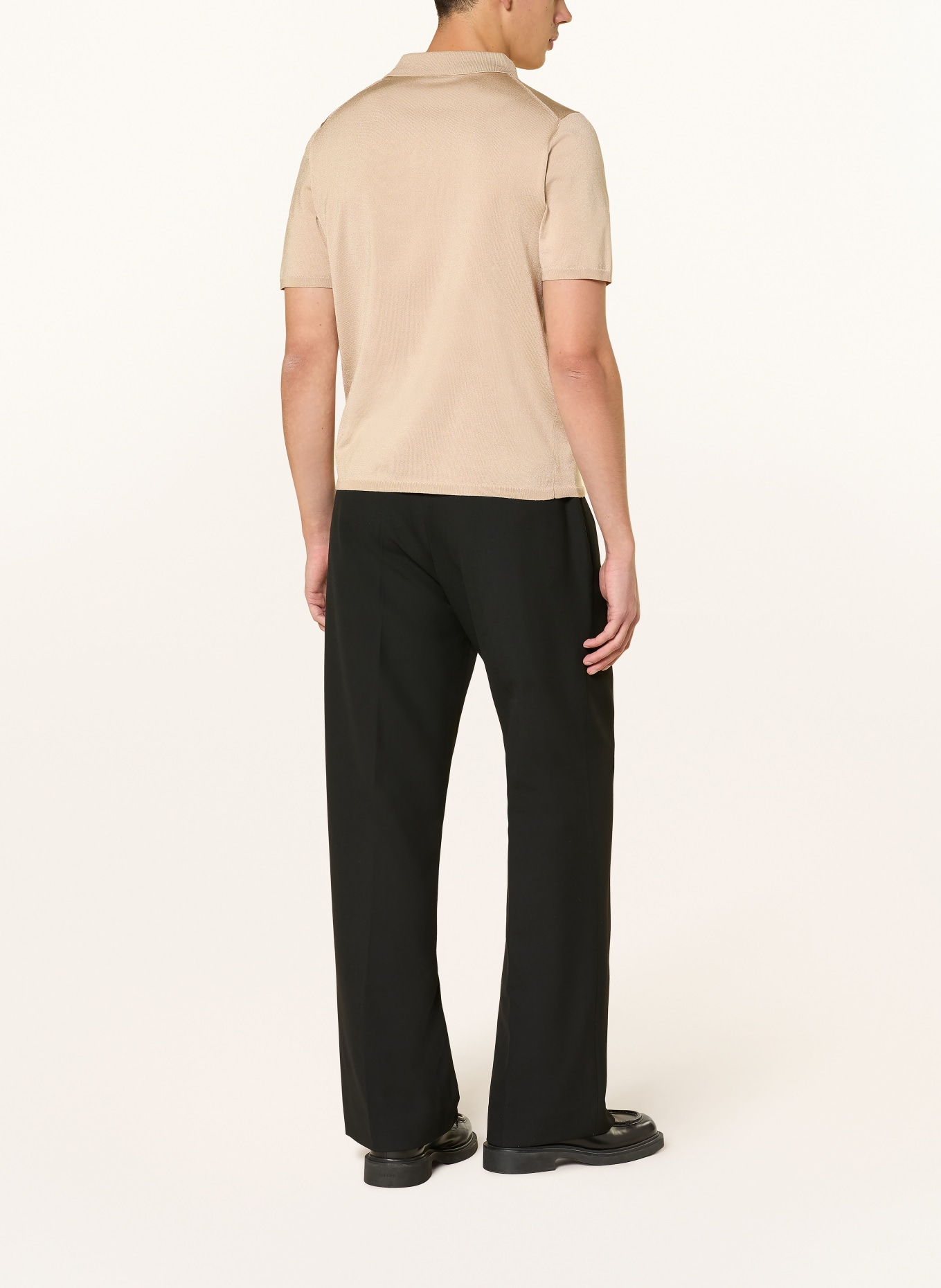 SANDRO Dzianinowa koszulka polo: BEŻOWY