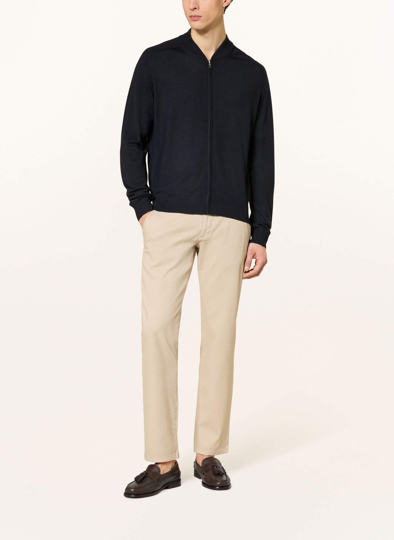 STROKESMAN'S Svetr z merino vlny: TMAVĚ MODRÁ