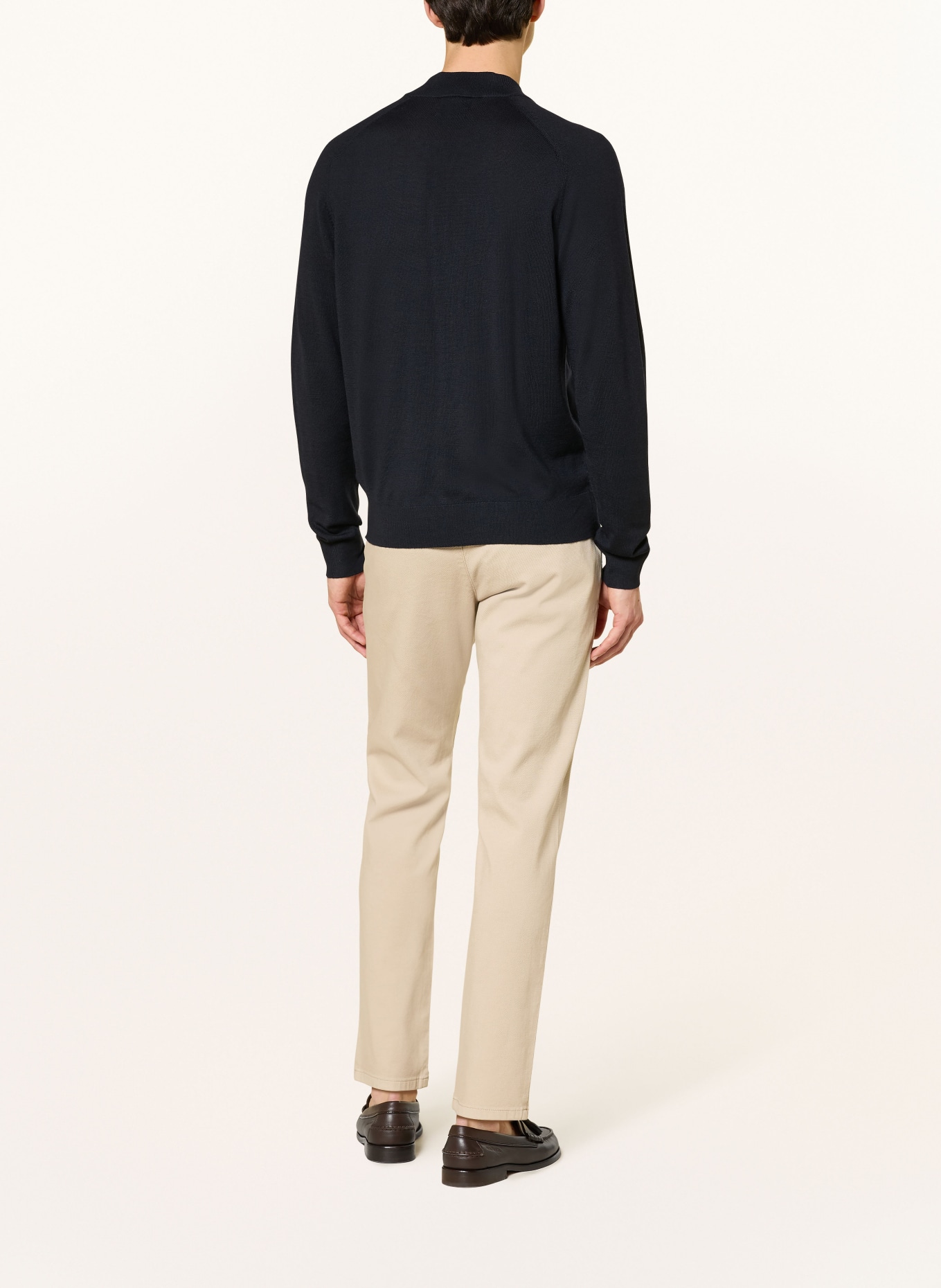 STROKESMAN'S Svetr z merino vlny: TMAVĚ MODRÁ