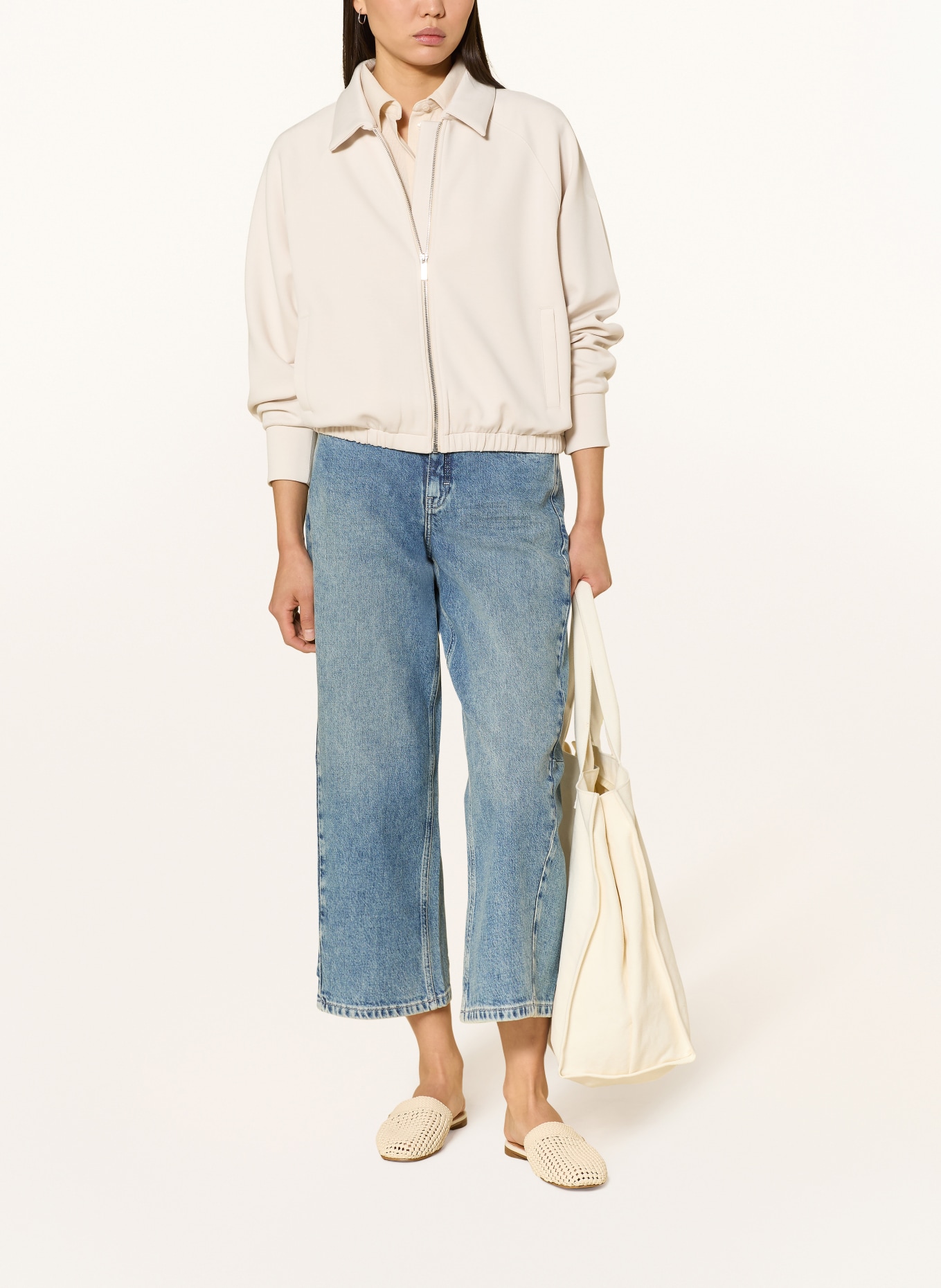 someday UMEYA Sweat Jacket: CREAM