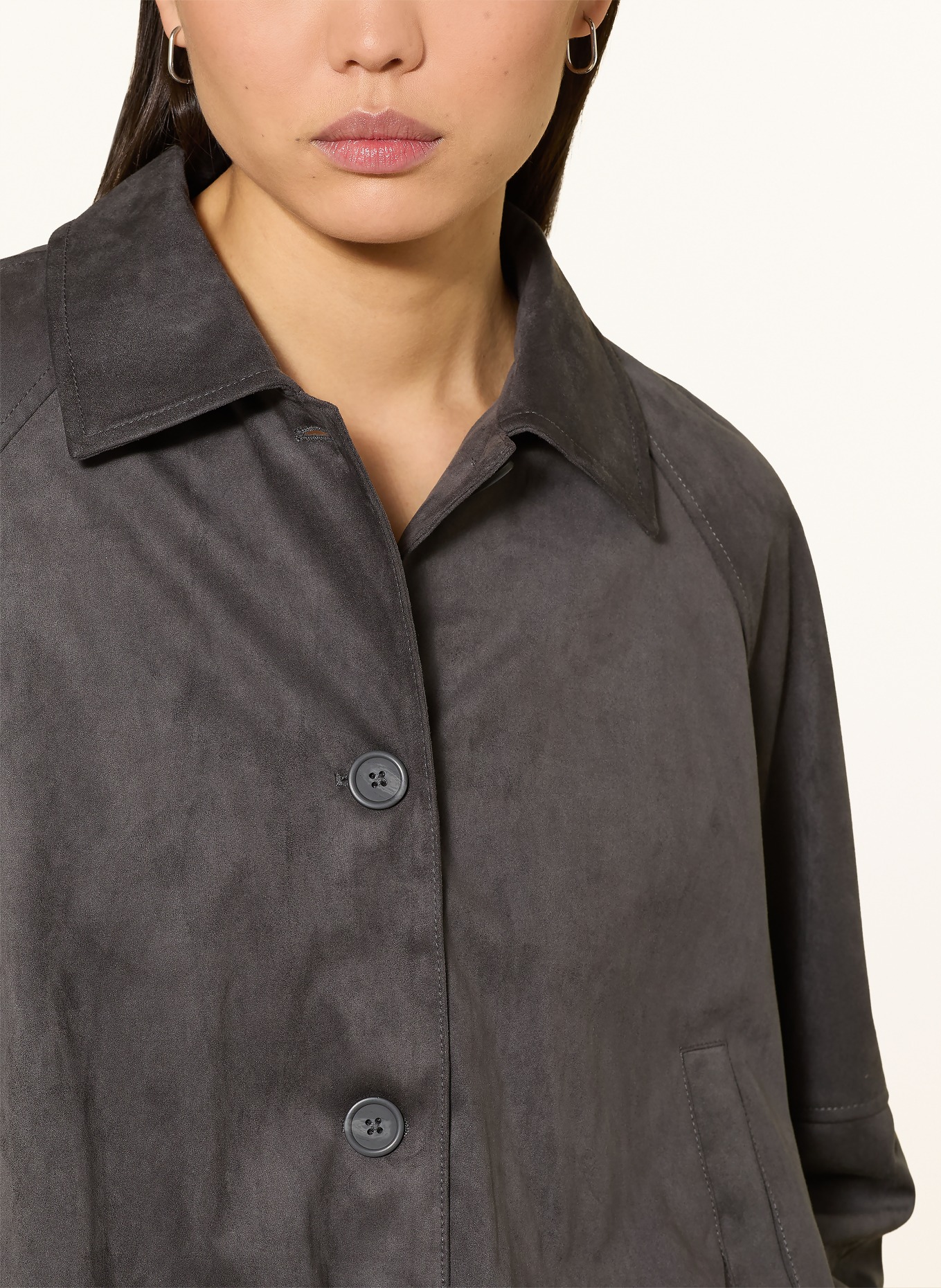someday NAYOMI leather-look blouson jacket: DARK GRAY