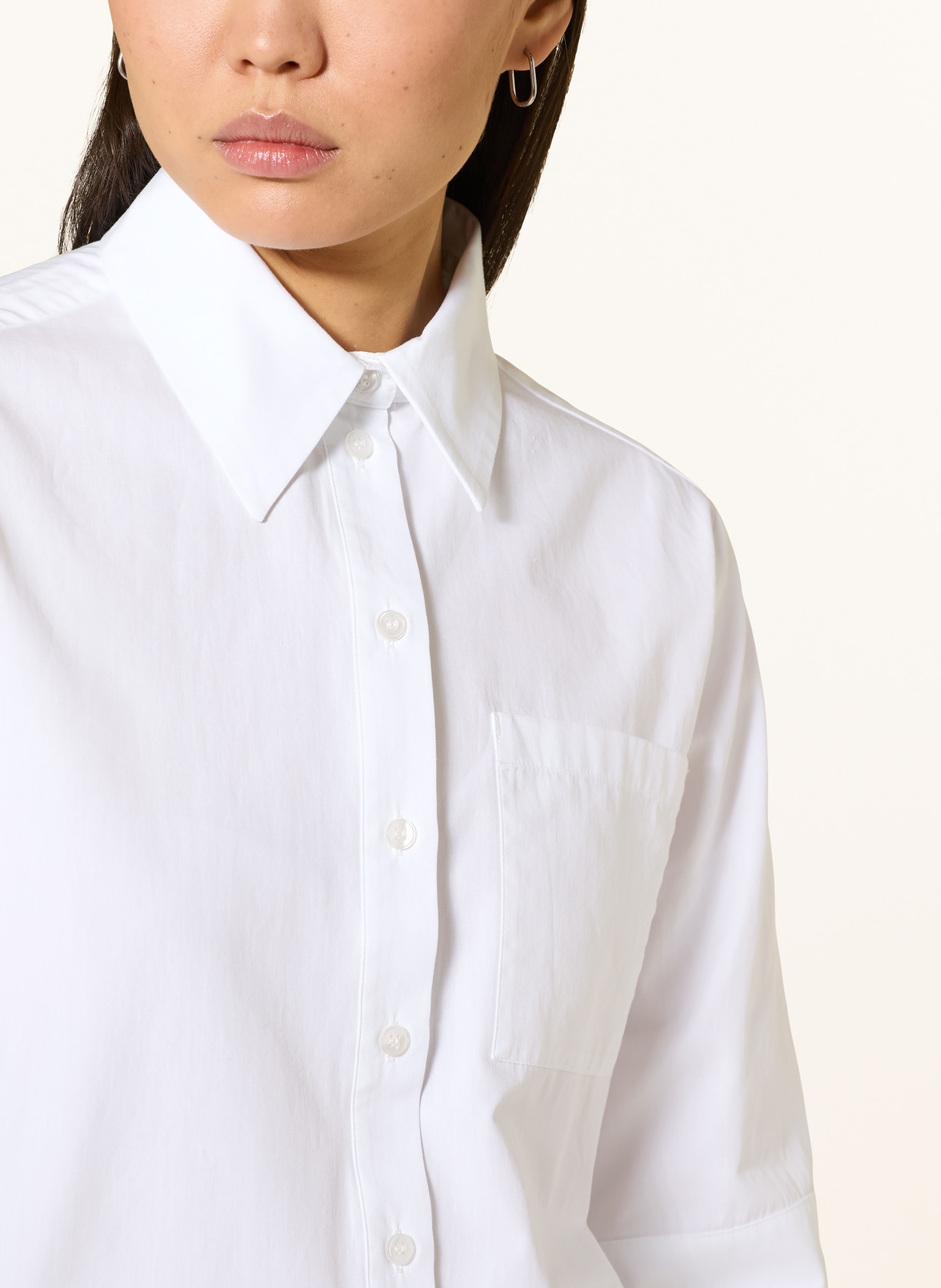 someday ZARBA BOLD shirt blouse with 3/4 sleeves: WHITE