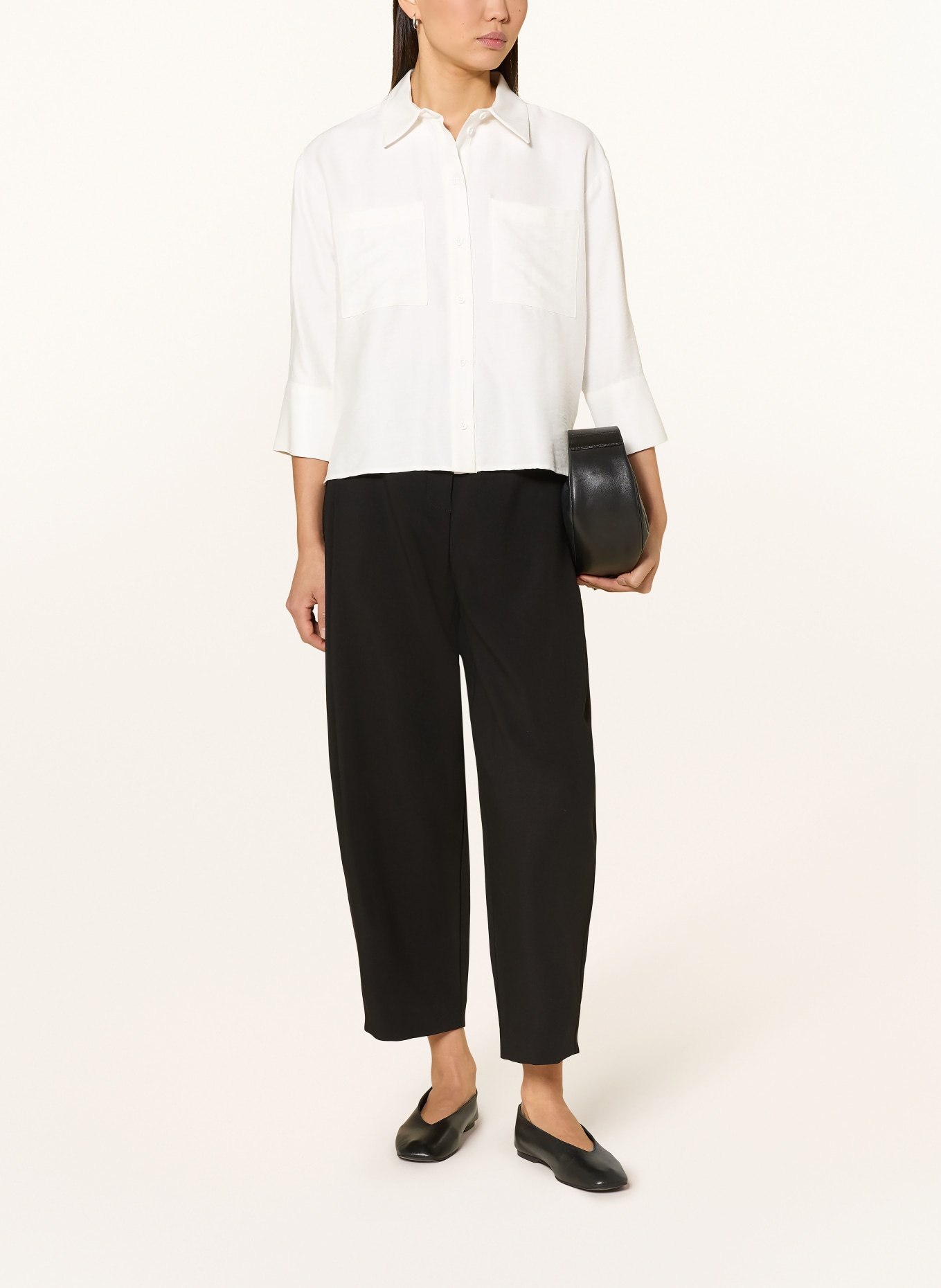 someday ZUVIA shirt blouse with 3/4 sleeves: WHITE