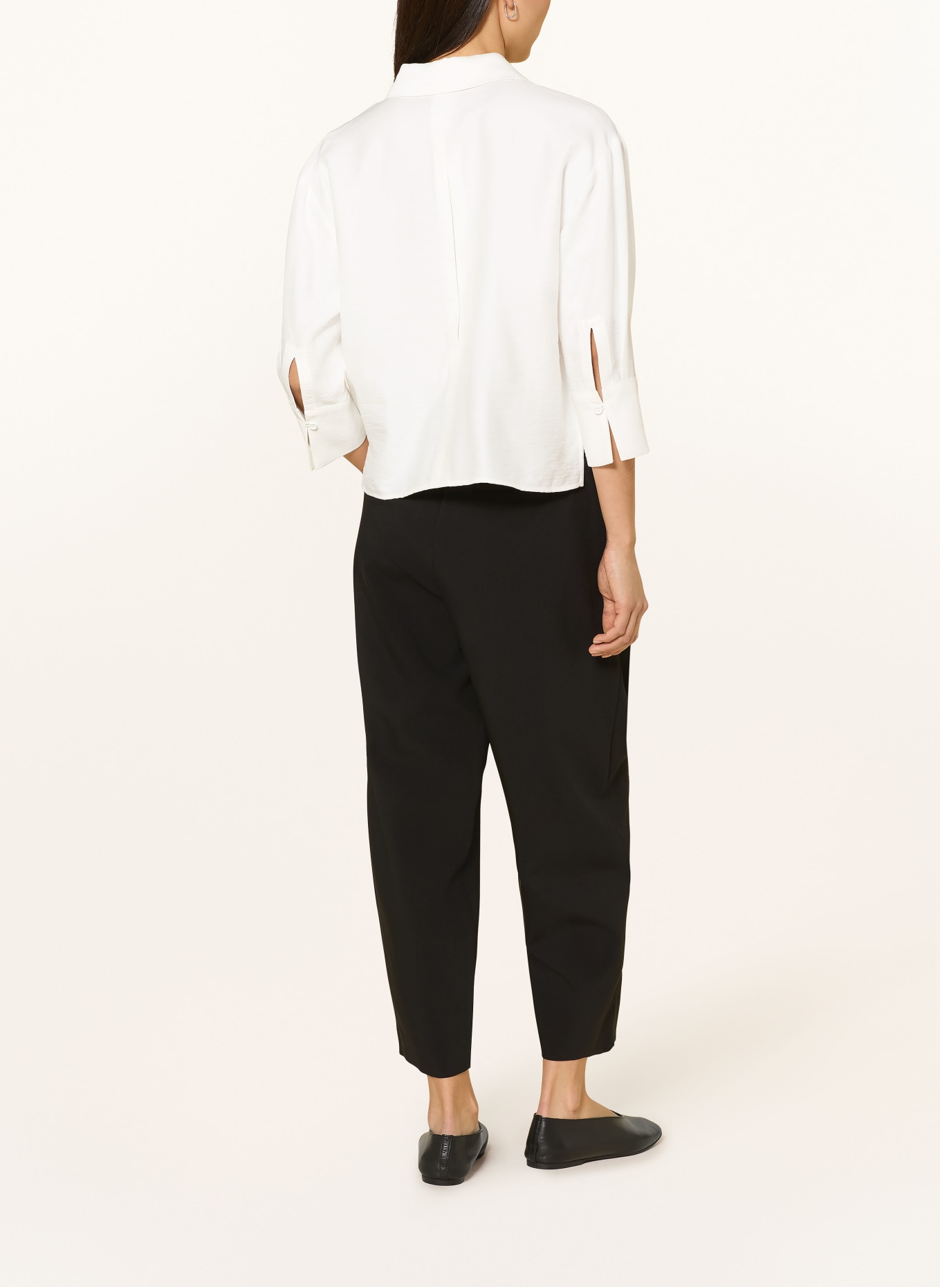 someday ZUVIA shirt blouse with 3/4 sleeves: WHITE