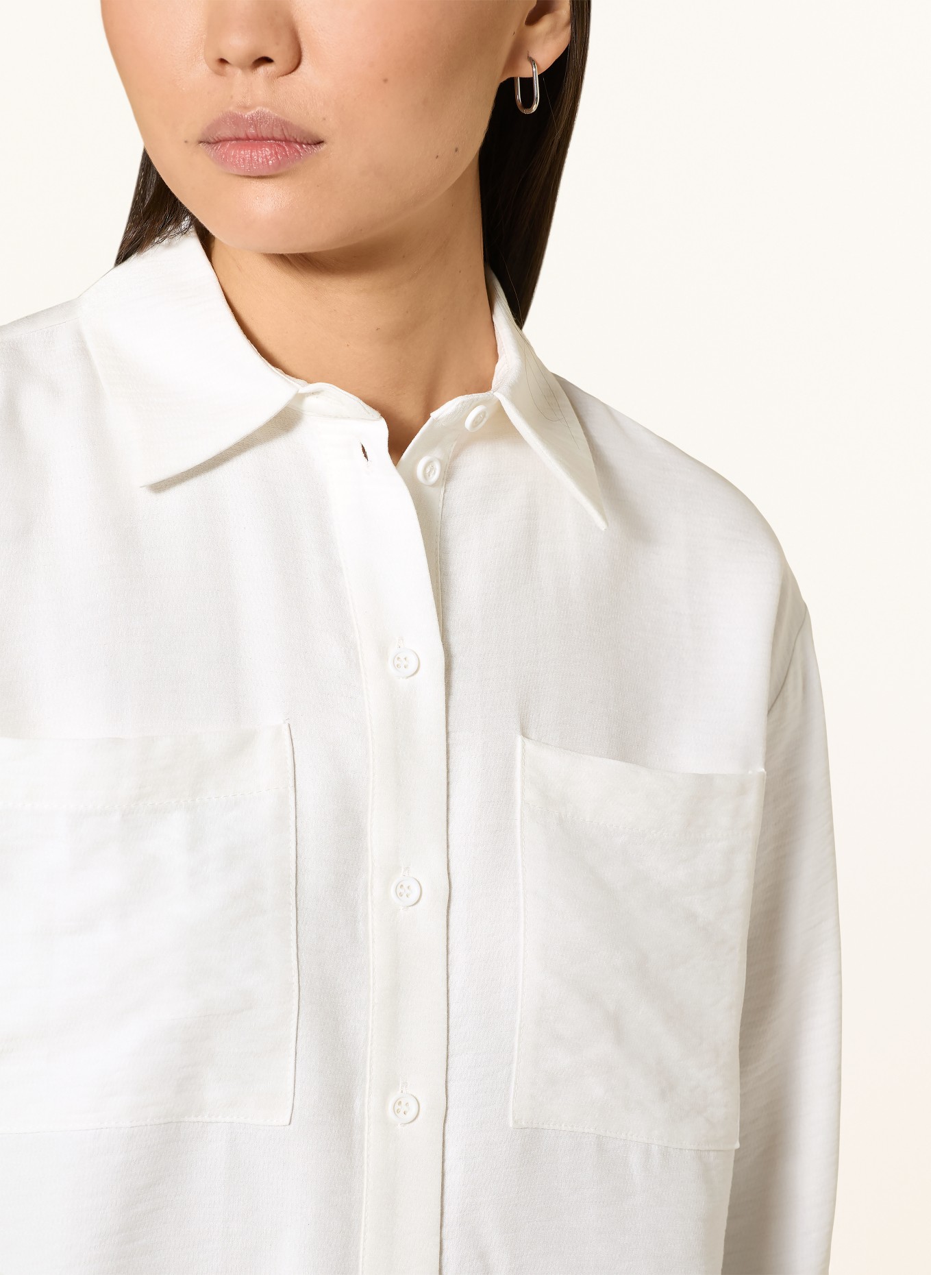 someday ZUVIA shirt blouse with 3/4 sleeves: WHITE