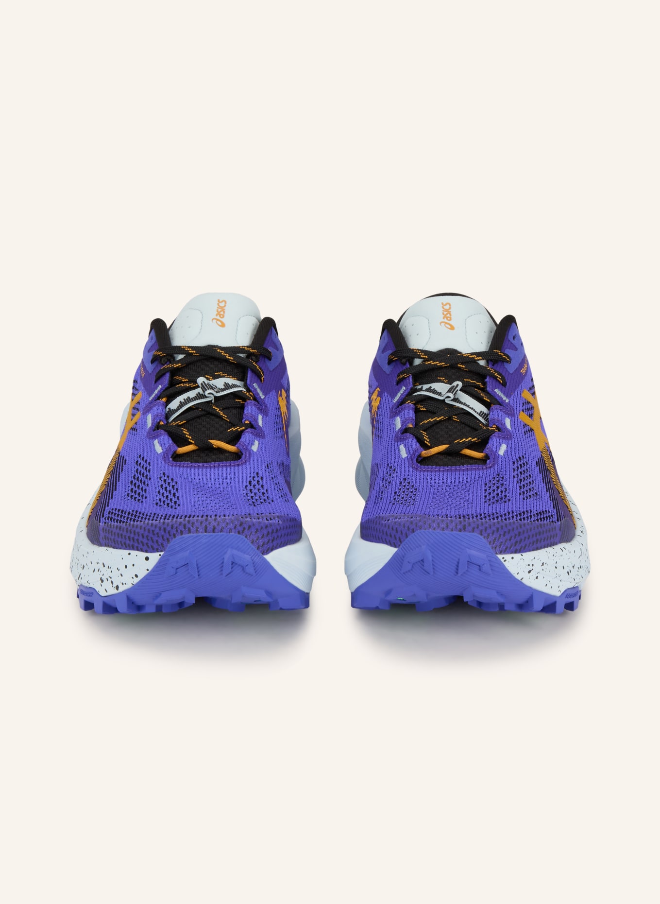 ASICS Trailrunning-Schuhe TRABUCO 14: BLAU / DUNKELORANGE / SCHWARZ