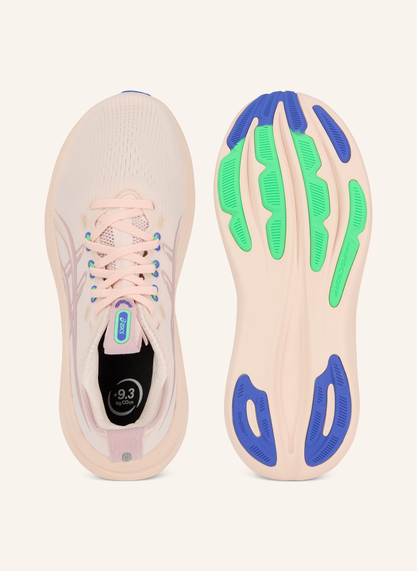 ASICS Chaussures de course GEL-NIMBUS 28: ROSE CLAIR / VIEUX ROSE / BLEU