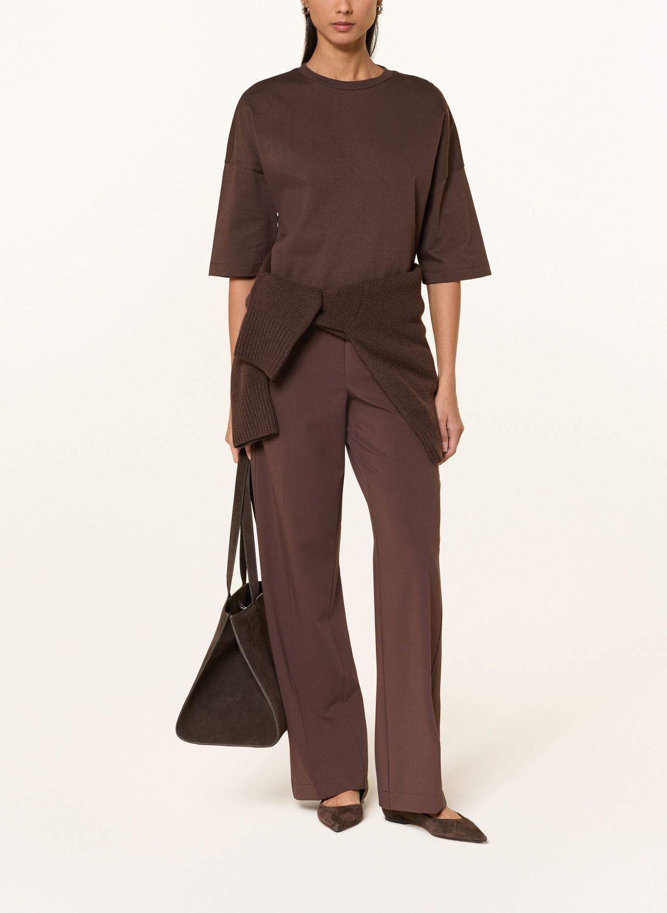 OPUS T-Shirt SARENZI: DUNKELBRAUN