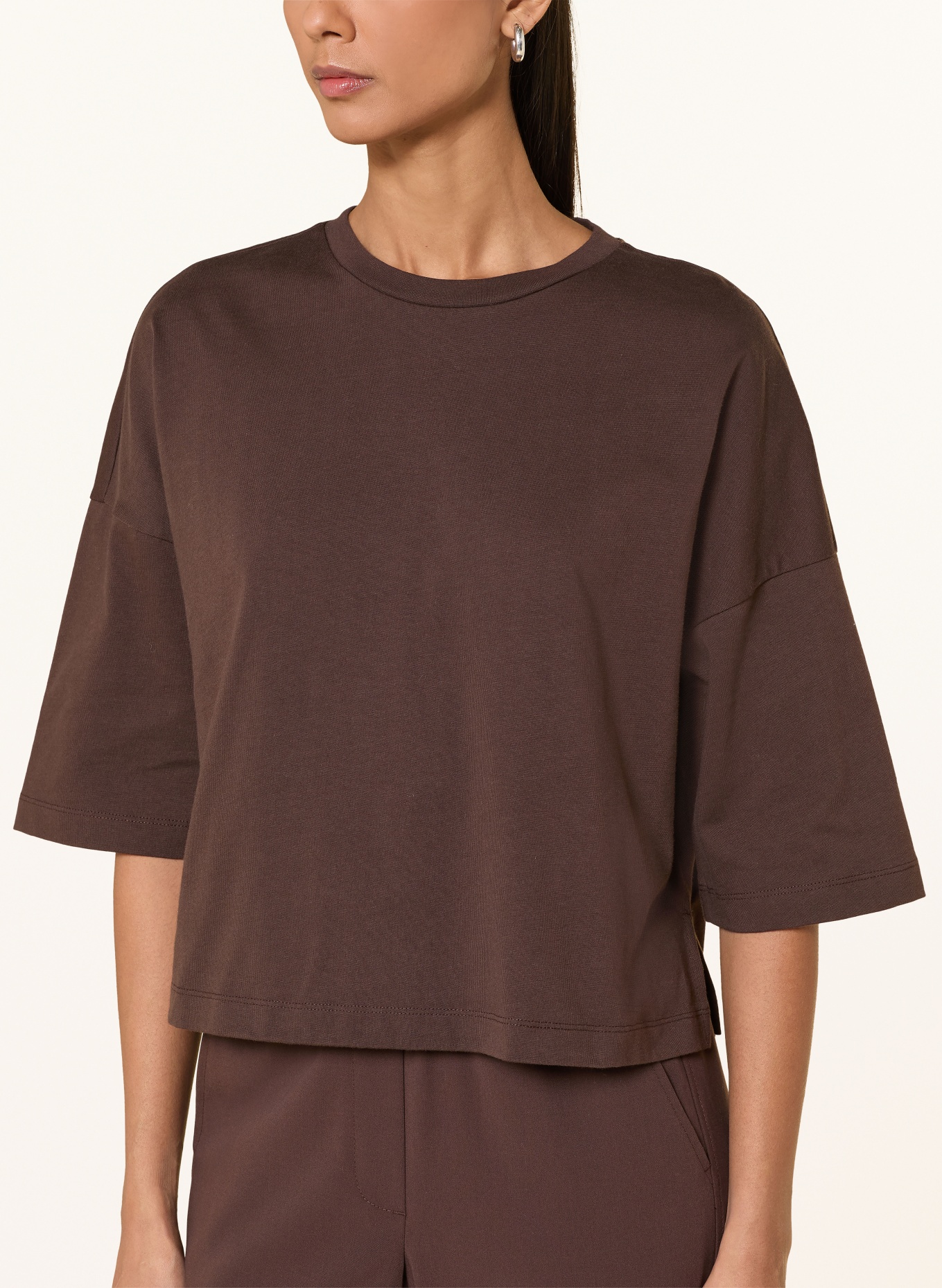 OPUS T-Shirt SARENZI: DUNKELBRAUN