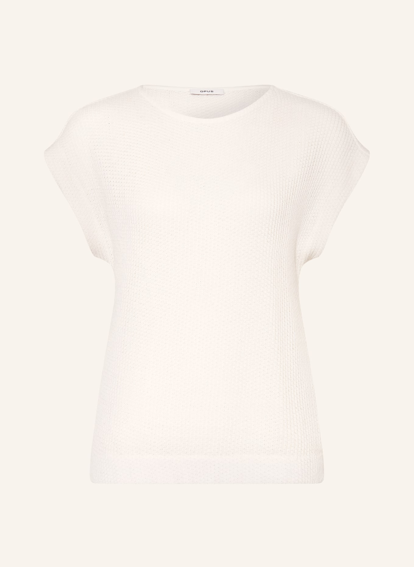 OPUS Pletené tričko SOFRANO: KRÉMOVÁ