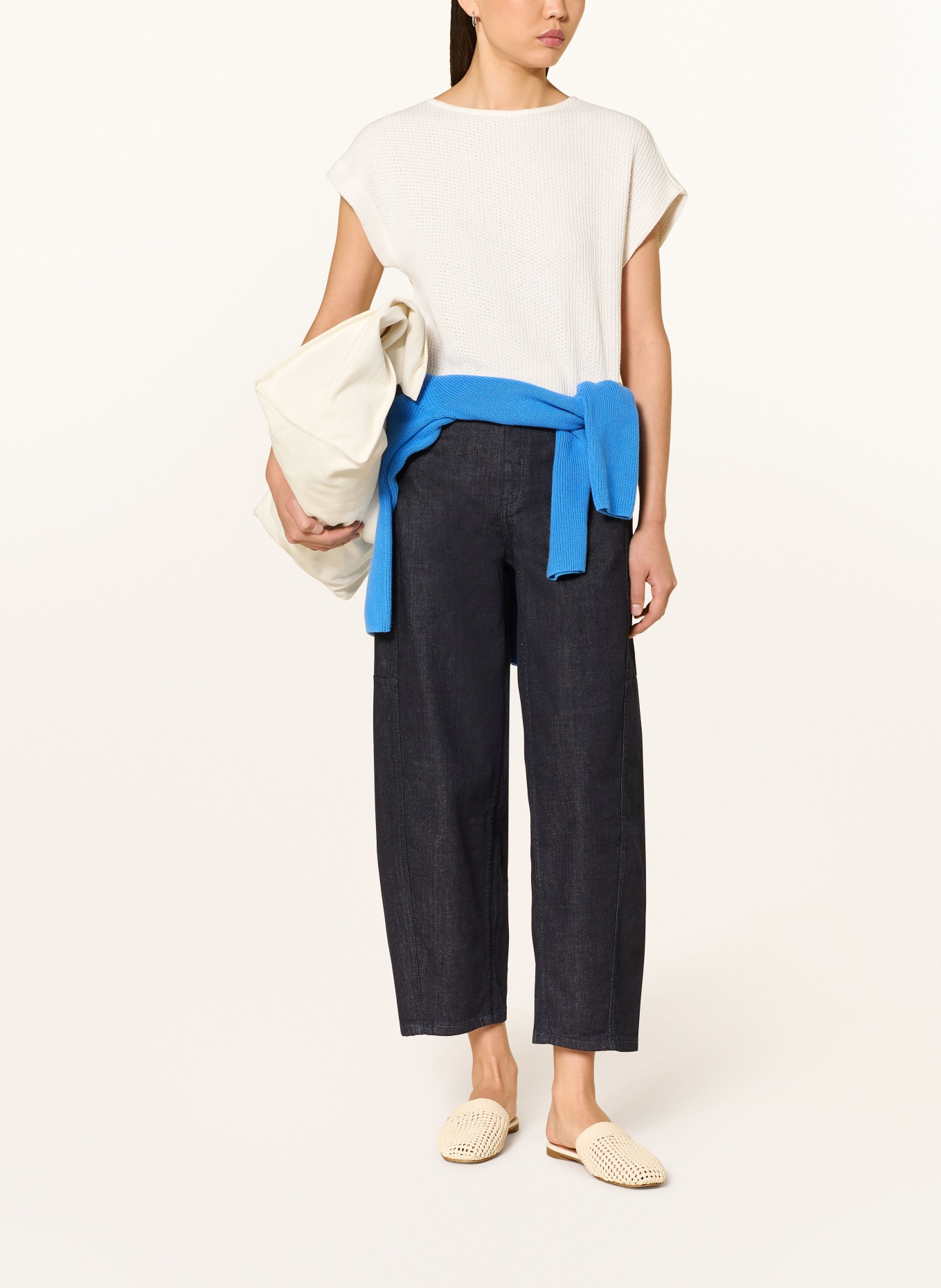 OPUS Pletené tričko SOFRANO: KRÉMOVÁ