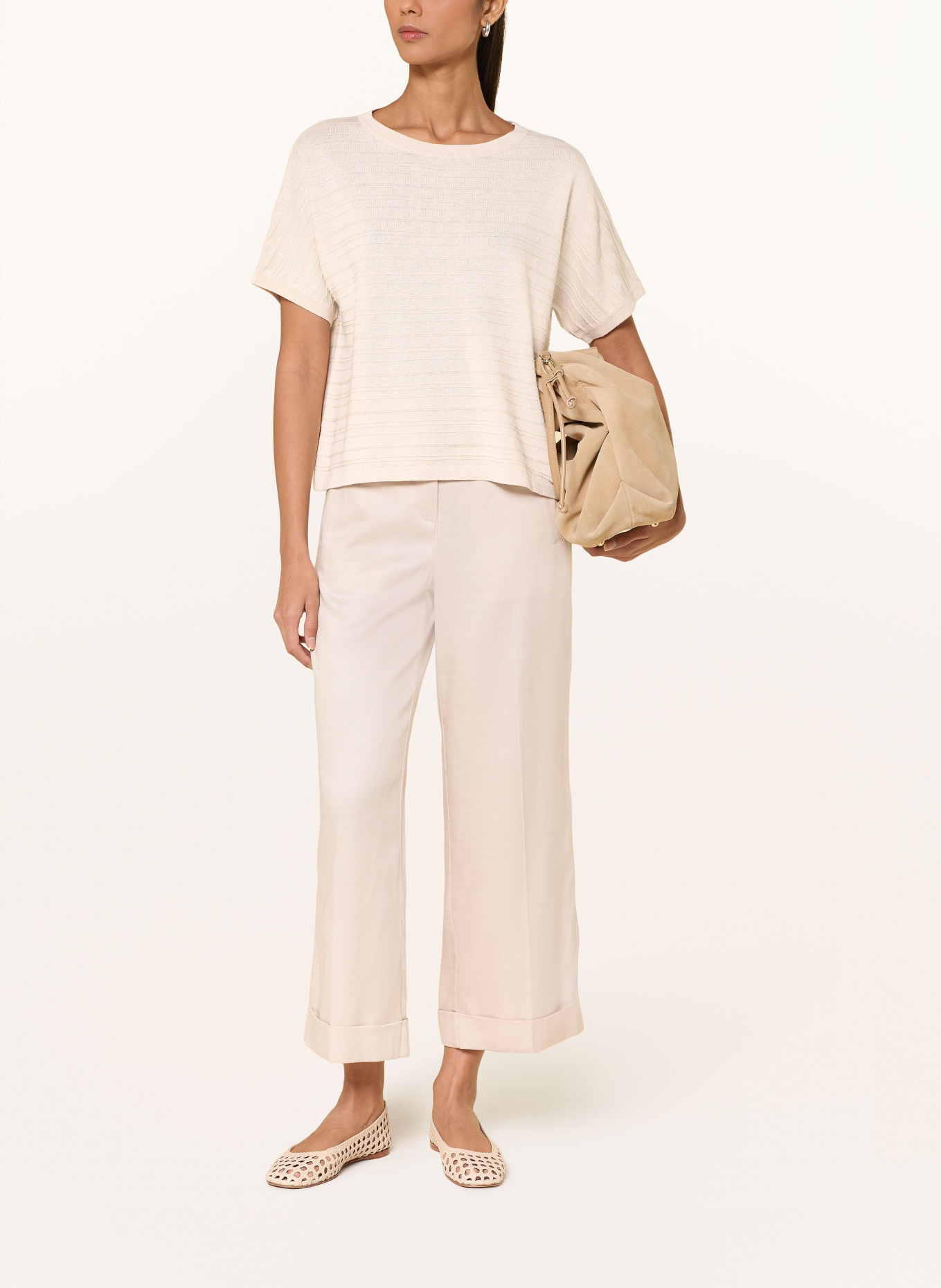 OPUS Pull en maille PARZI: BEIGE