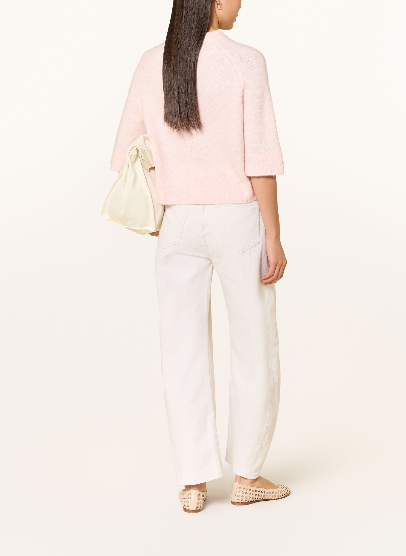 OPUS Sweter DATHENA z rękawami 3/4: BLADORÓŻOWY