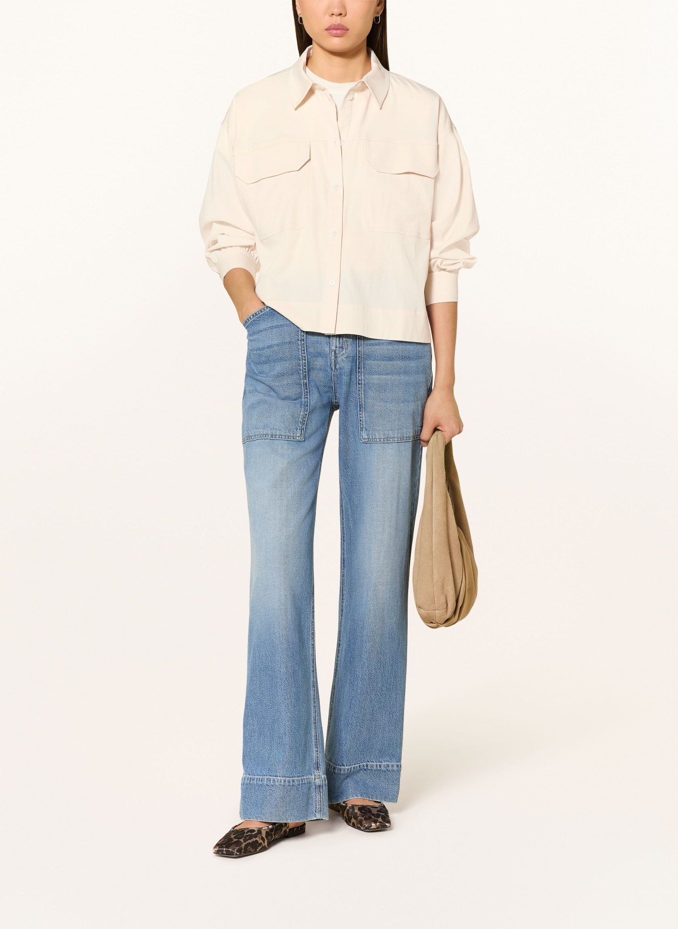 OPUS Bluzka koszulowa FANILO: ECRU