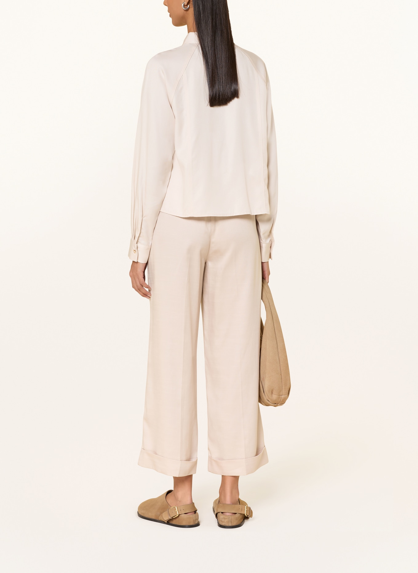 OPUS Bluzka koszulowa FAMRA: BEŻOWY