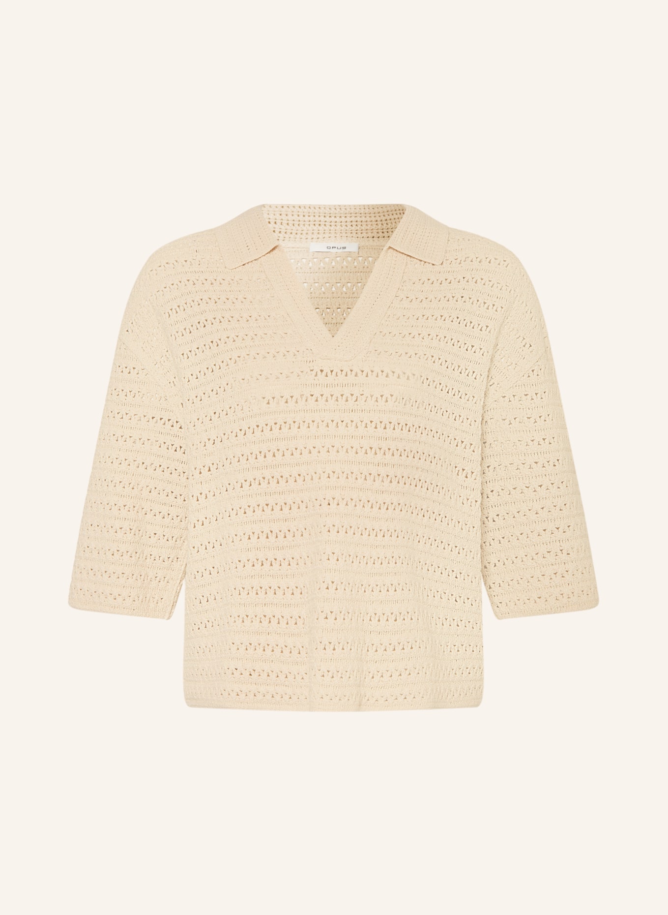 OPUS Sweter GARAKINO z rękawami 3/4: ECRU