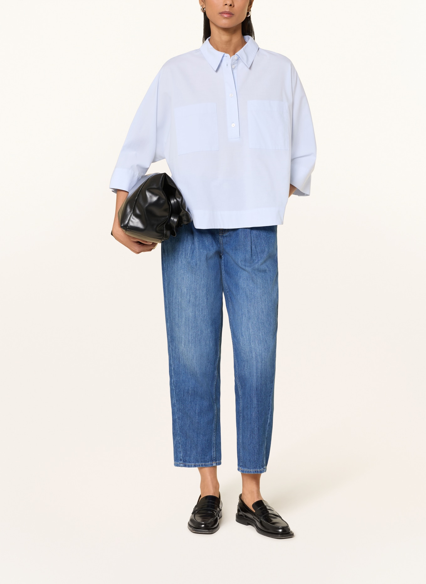 OPUS Hemdbluse FADESSA mit 3/4-Arm: HELLBLAU