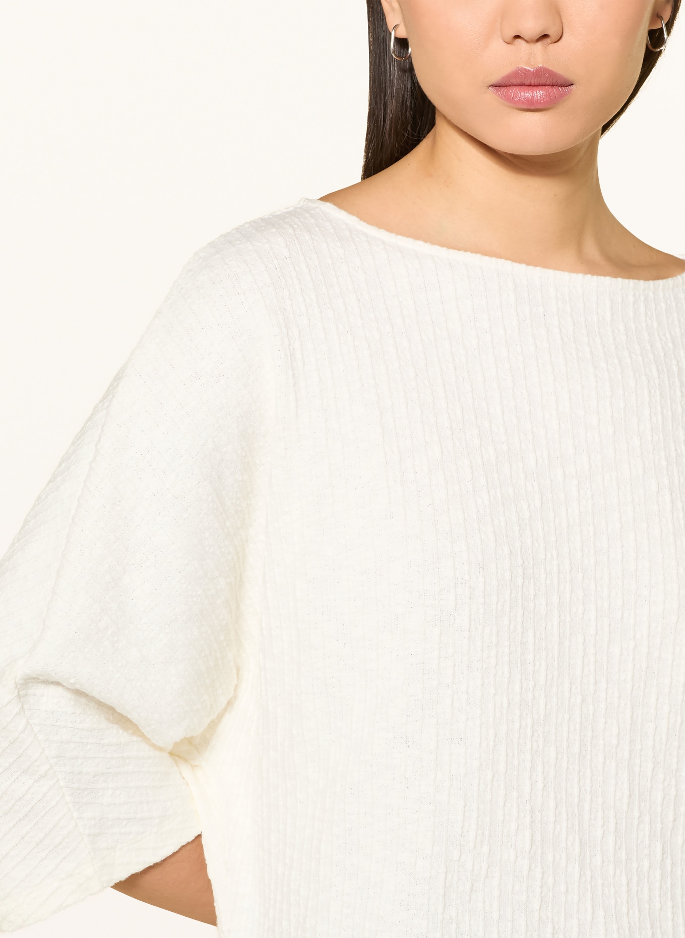 OPUS Pullover GATHENA mit 3/4-Arm: CREME
