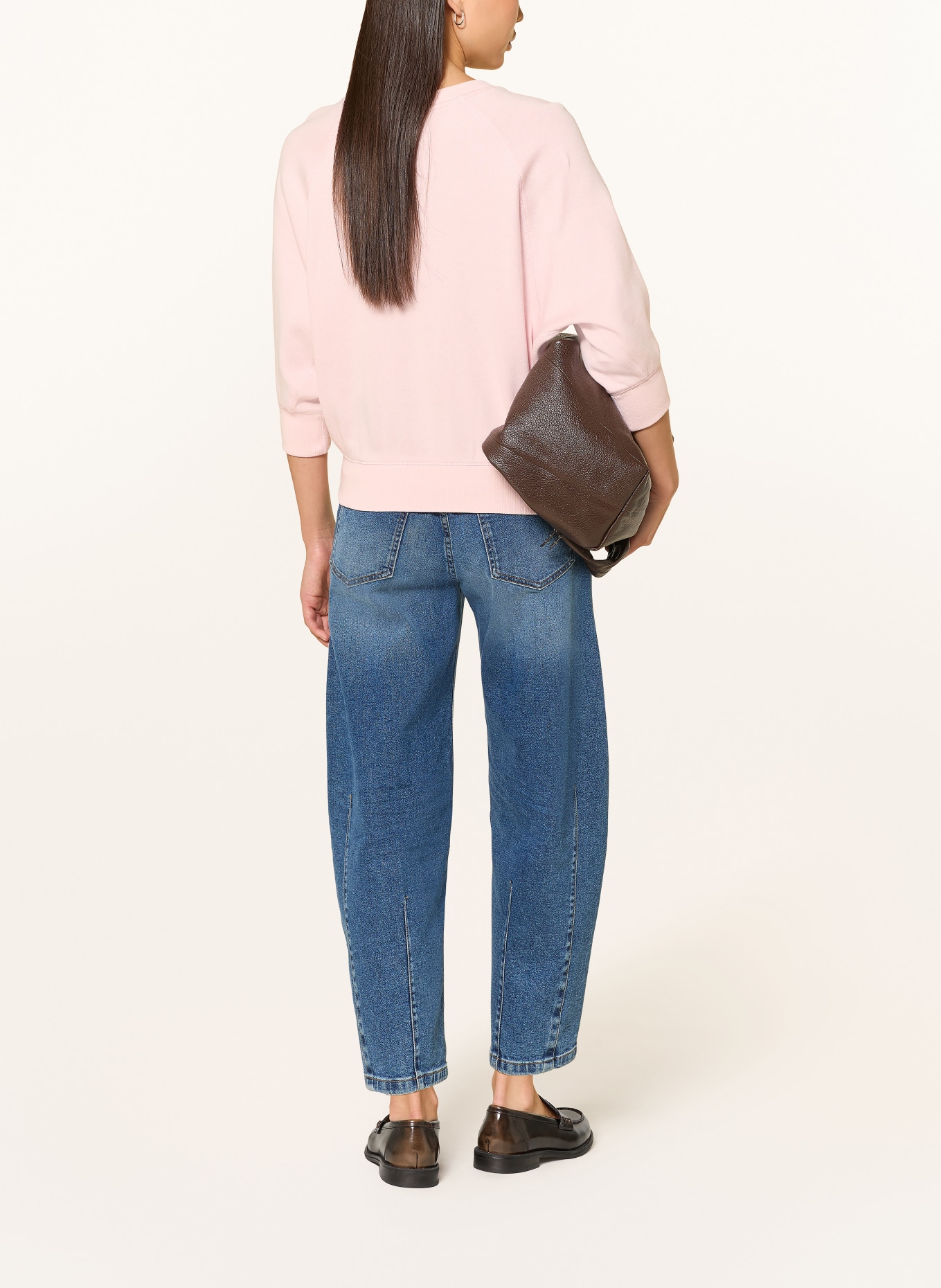 OPUS Sweatshirt GARKI mit 3/4-Arm: HELLROSA