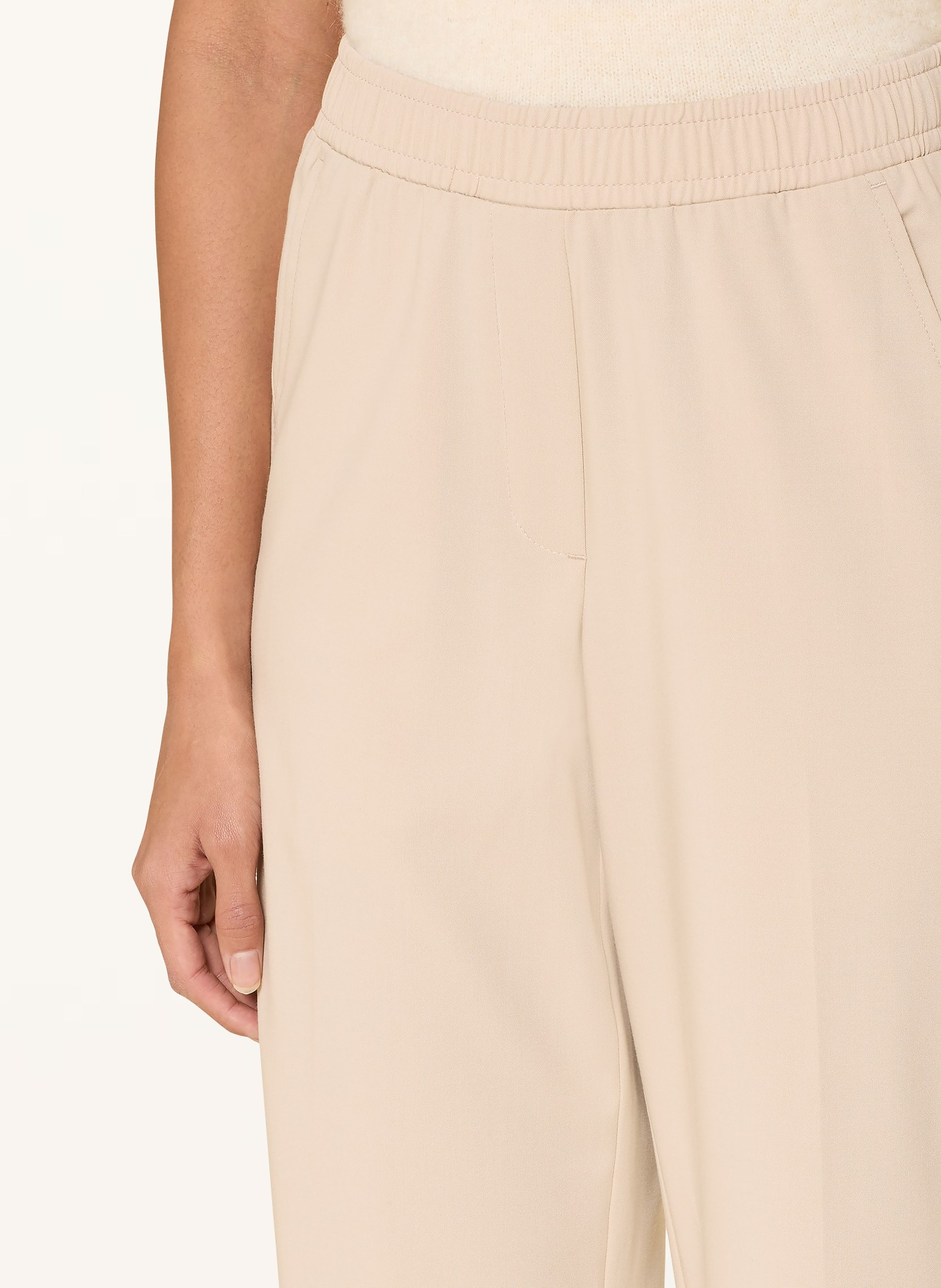 OPUS Spodnie MELANE BLOOM: BEŻOWY