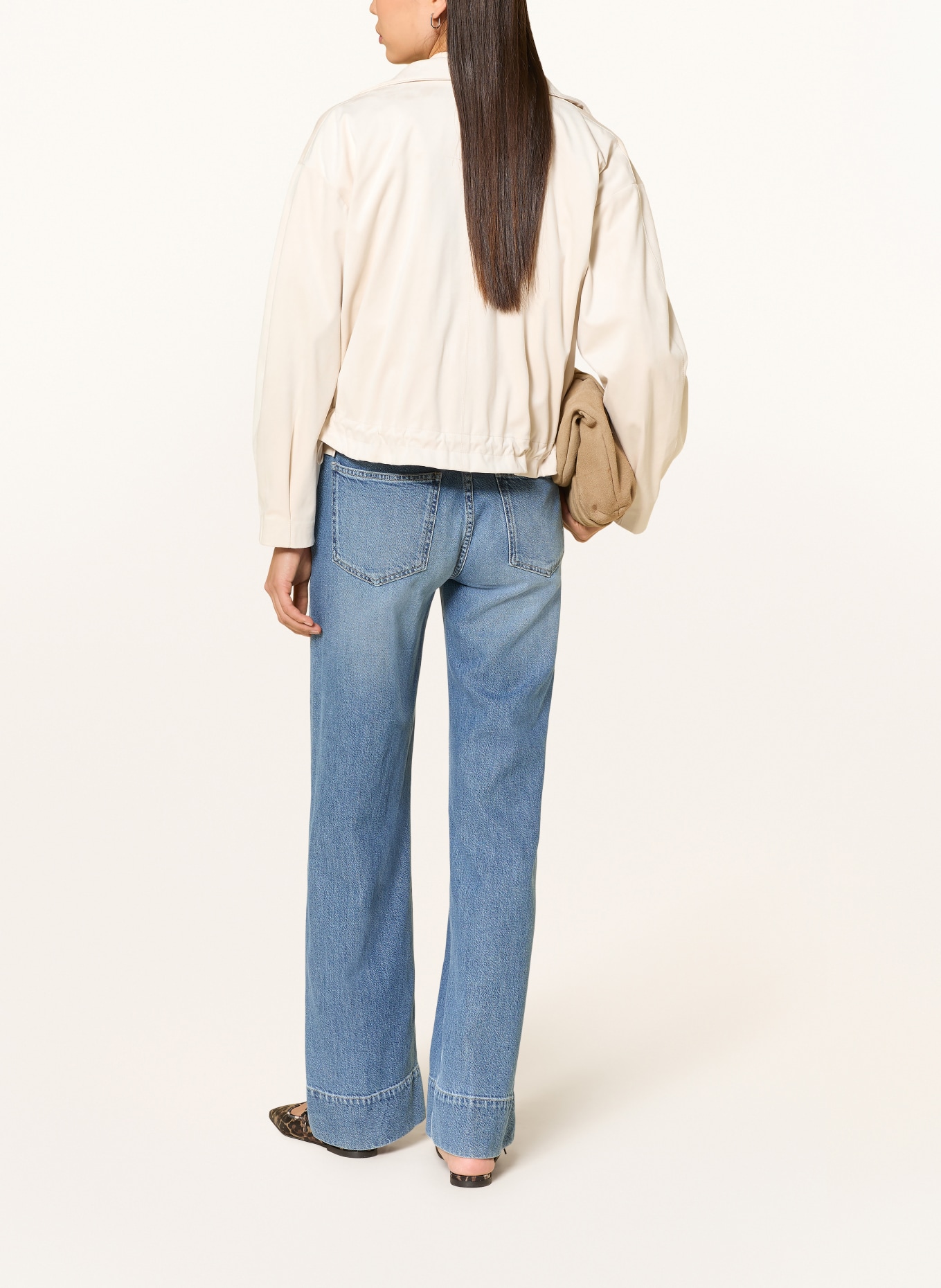 OPUS JELIA jacket in leather look: CREAM