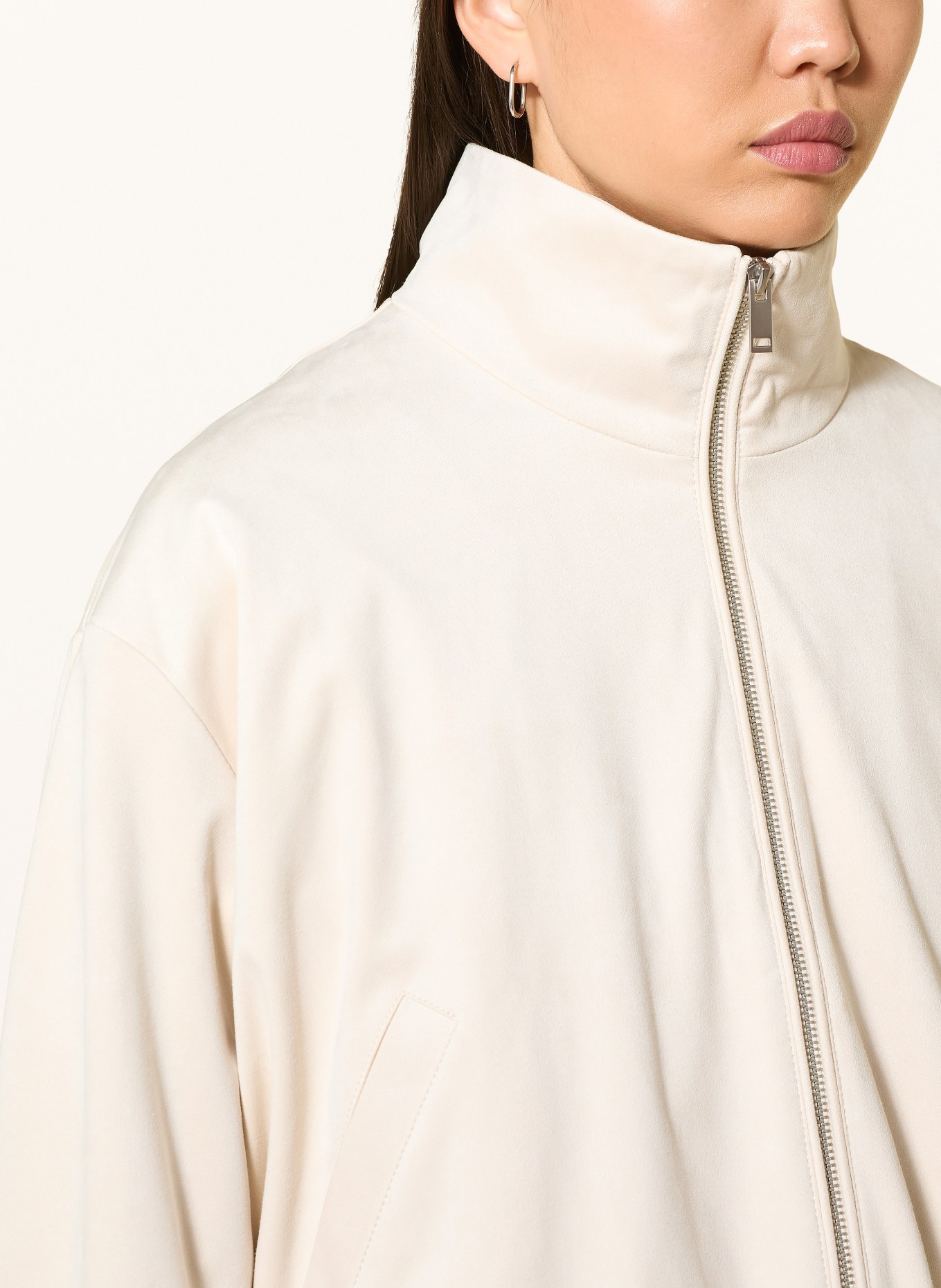 OPUS JELIA jacket in leather look: CREAM