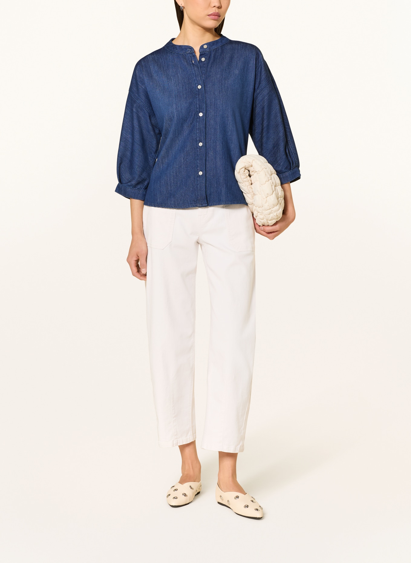 OPUS Dżinsy z szerokimi nogawkami LISSIE BOLD: 1004 MILK