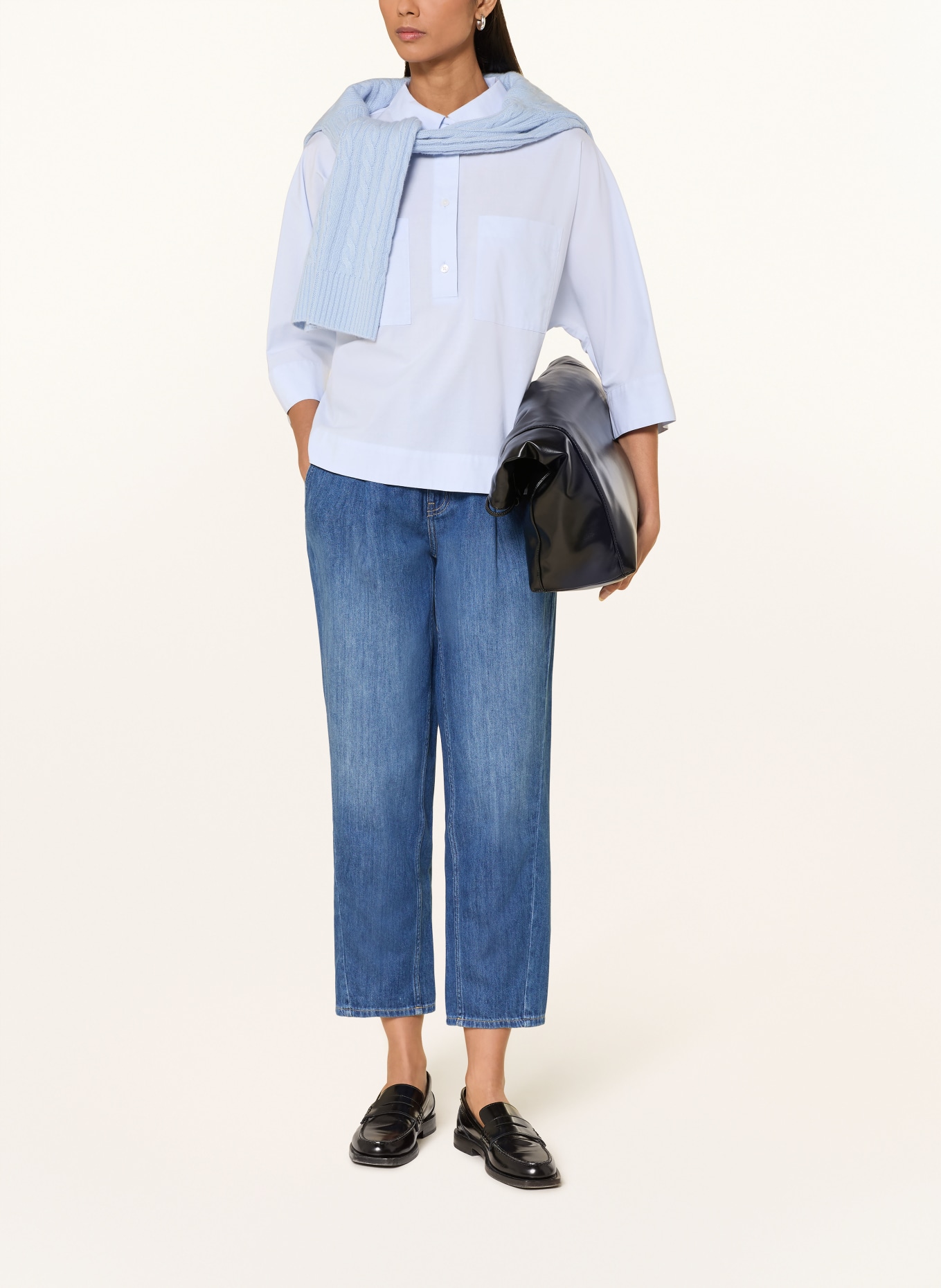 OPUS Dżinsy typu mom jeans LOLAH COMFY: 70345 mid slouchy blue